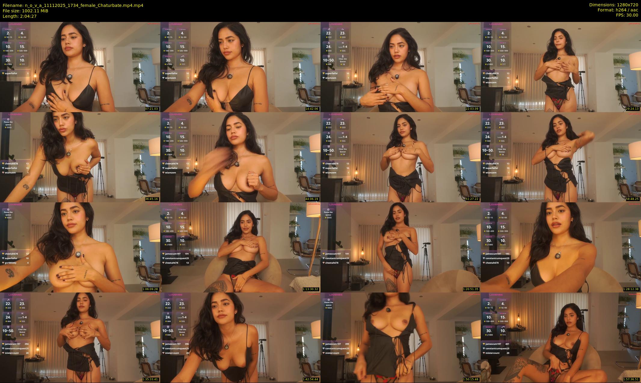 n_o_v_a — 125 minute Chaturbate female cam show recording, 720p, Nov 11, 2025