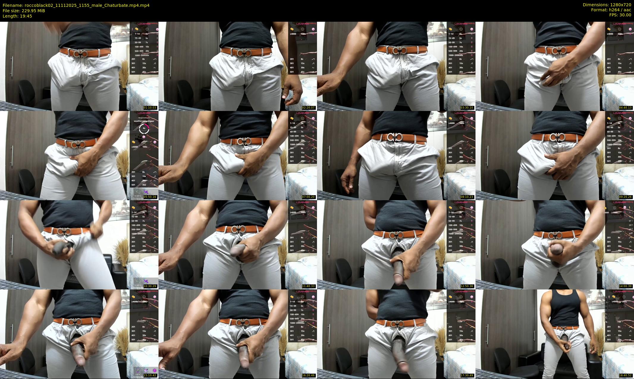 roccoblack02 — 20 minute Chaturbate male cam show recording, 720p, Nov 11, 2025