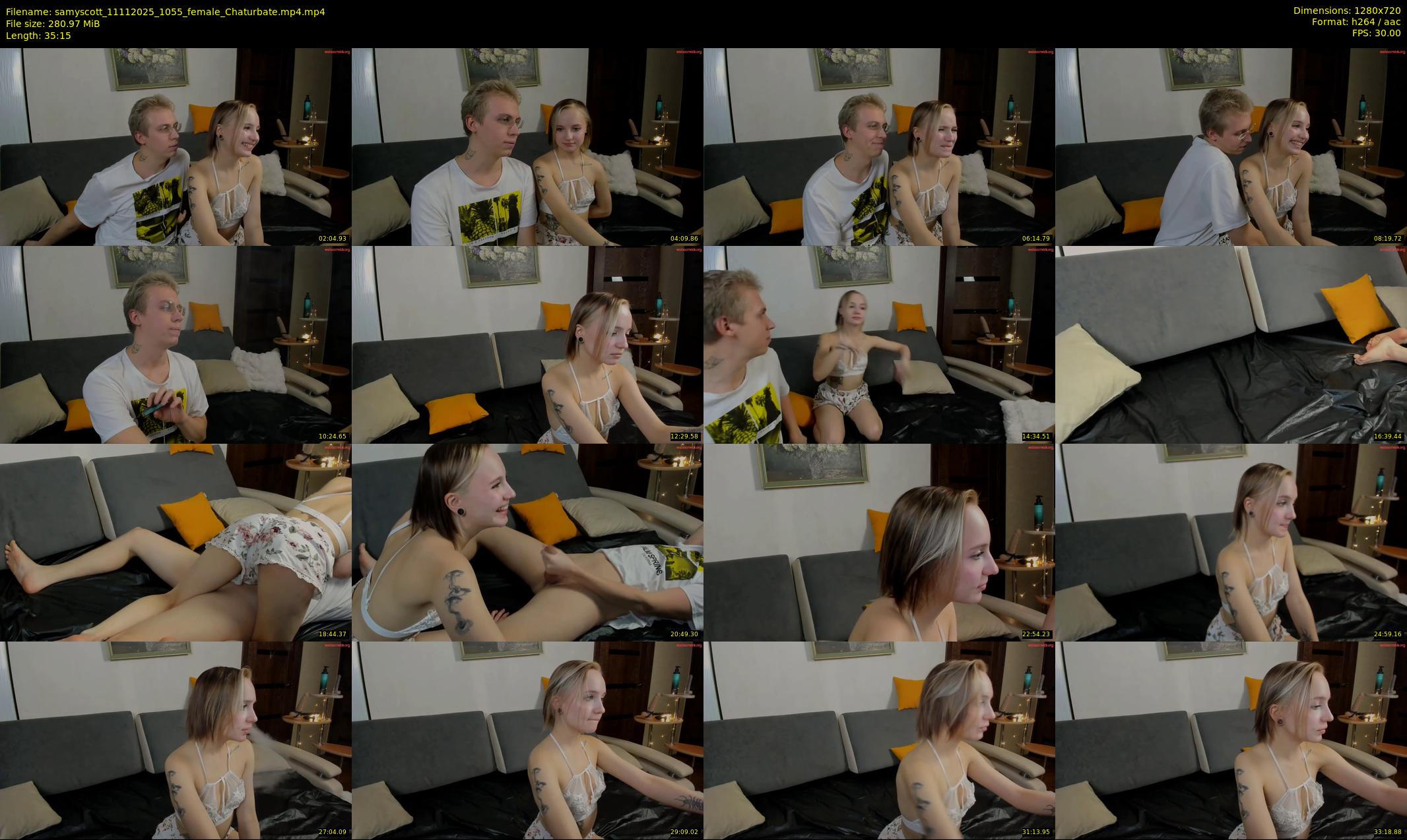 samyscott — 36 minute Chaturbate couple cam show recording, 720p, Nov 11, 2025