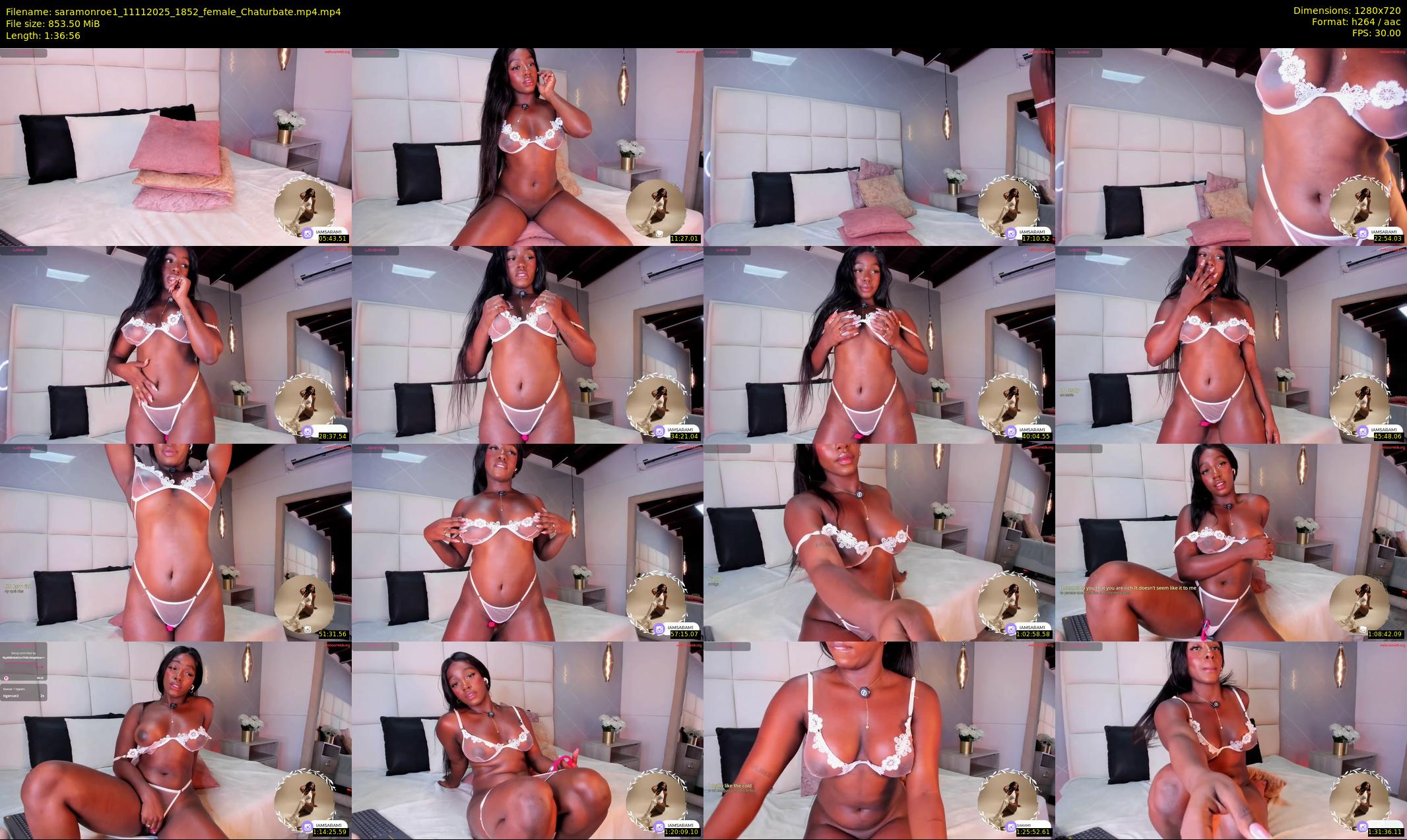 saramonroe1 — 97 minute Chaturbate female cam show recording, 720p, Nov 11, 2025