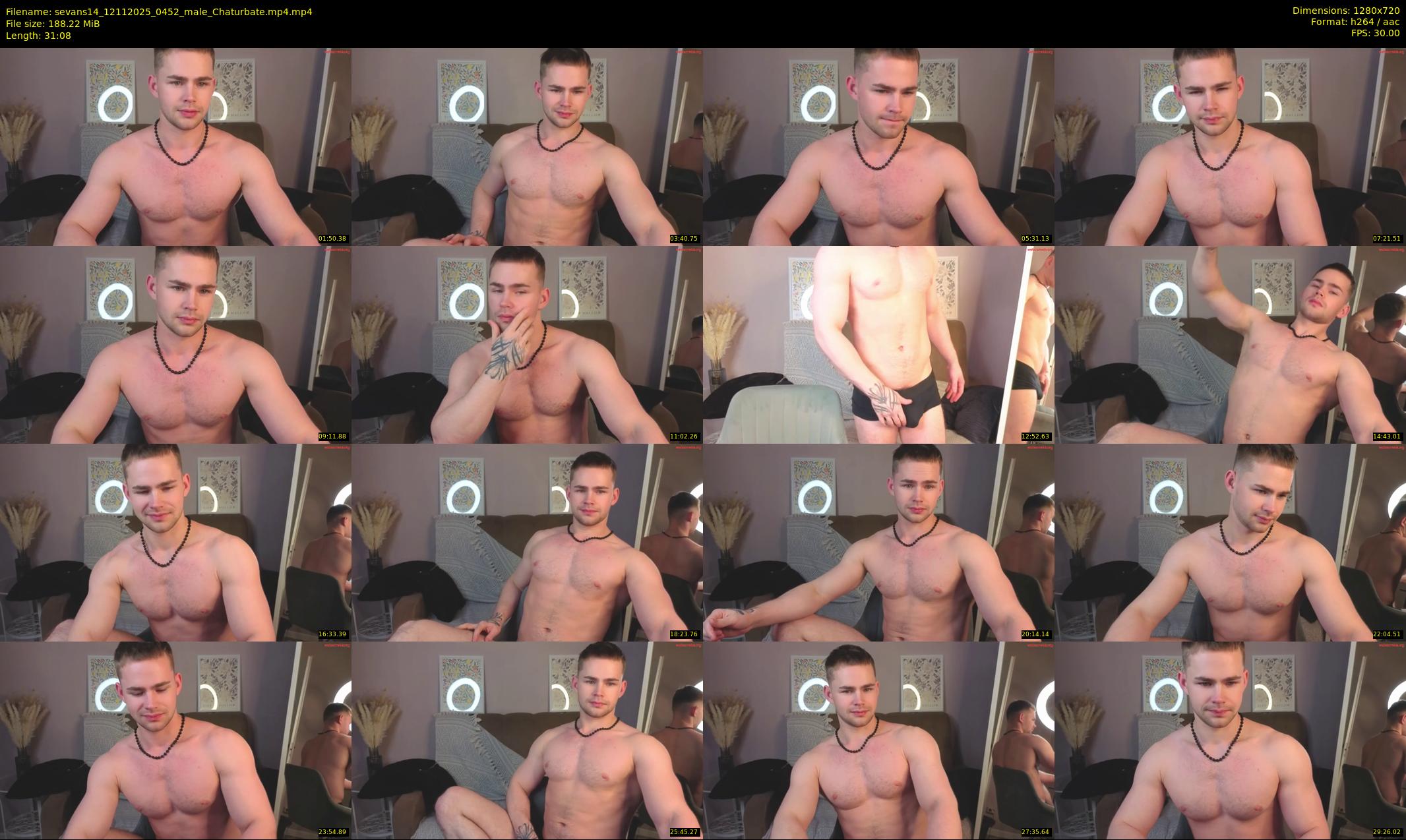 sevans14 — 32 minute Chaturbate male cam show recording, 720p, Nov 12, 2025