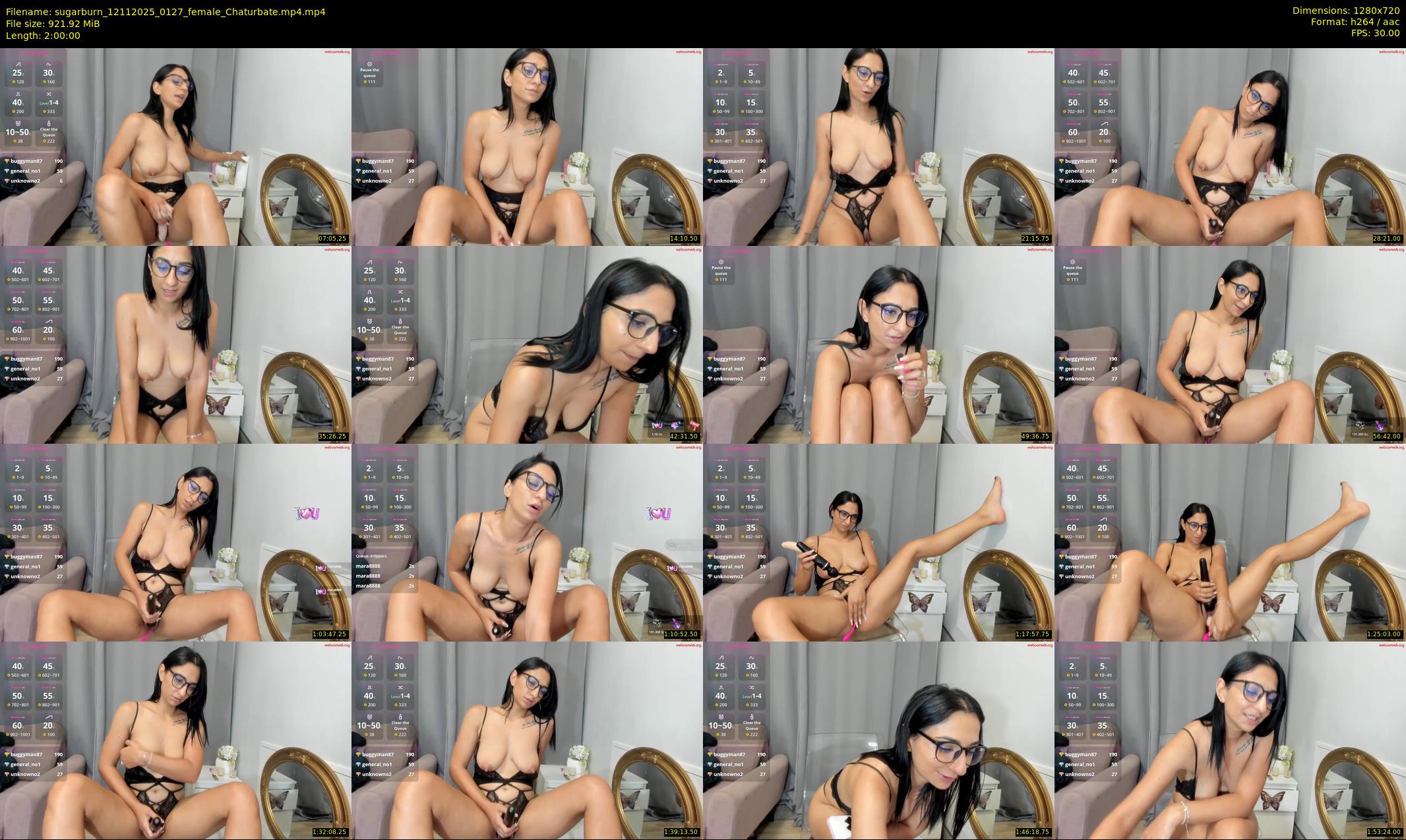 sugarburn — 120 minute Chaturbate female cam show recording, 720p, Nov 12, 2025