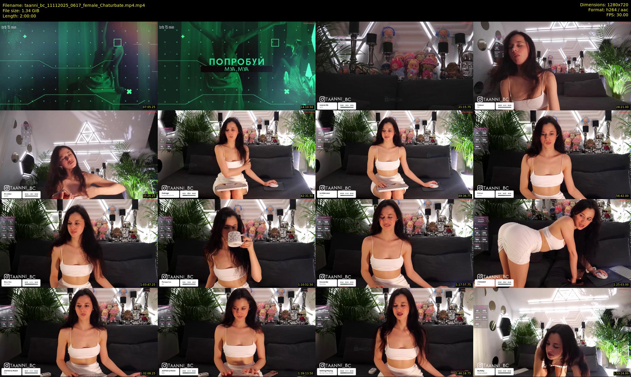 taanni_bc — 120 minute Chaturbate female cam show recording, 720p, Nov 11, 2025