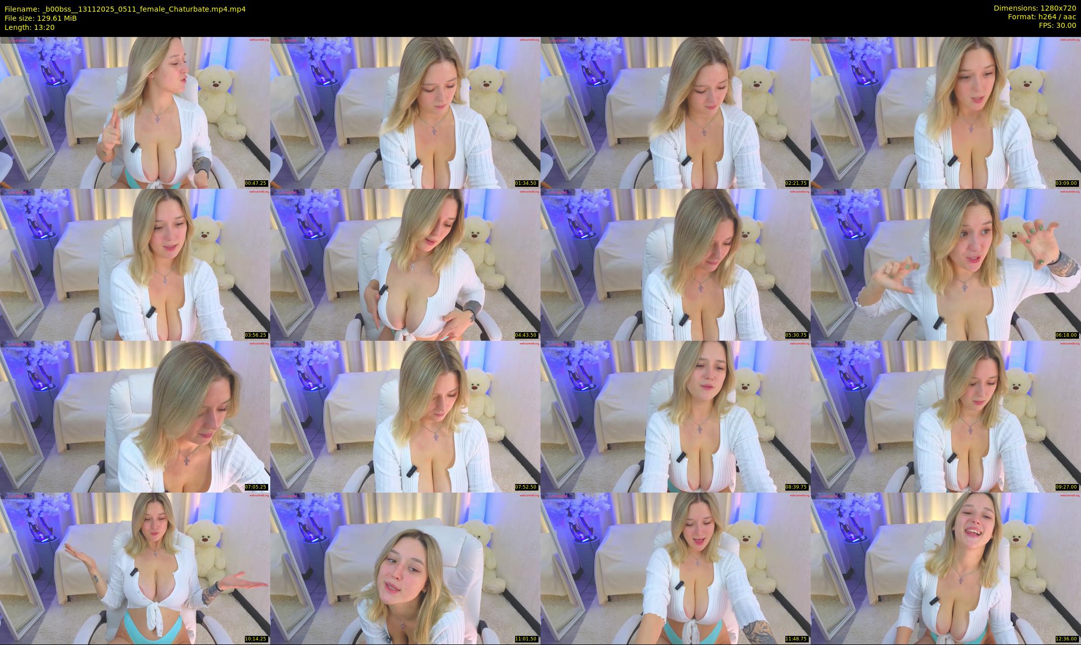_b00bss_ — 14 minute Chaturbate female cam show recording, 720p, Nov 13, 2025
