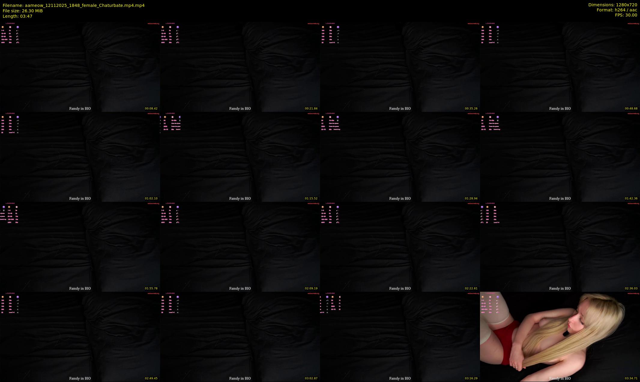 aameow — 4 minute Chaturbate female cam show recording, 720p, Nov 12, 2025