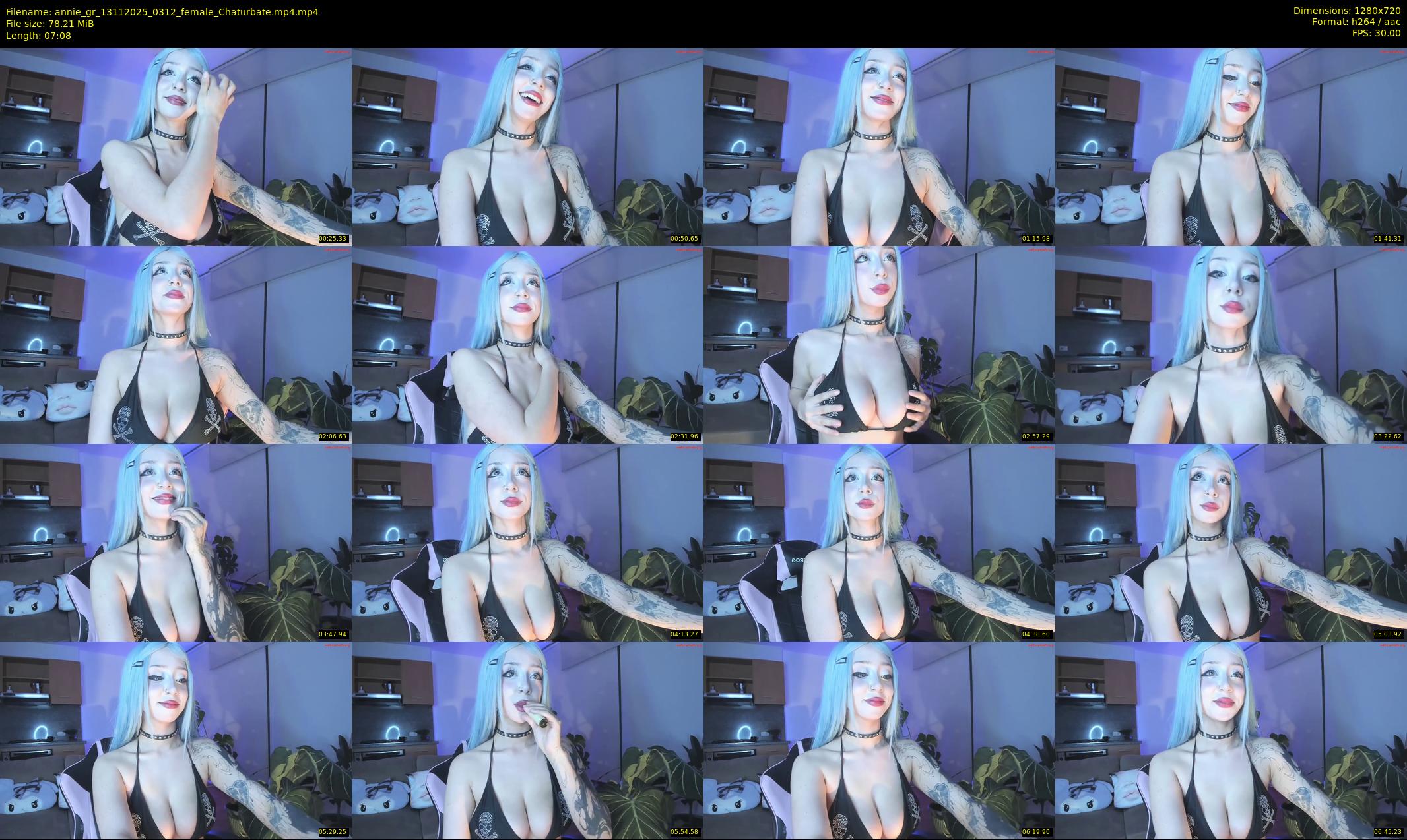 annie_gr — 8 minute Chaturbate female cam show recording, 720p, Nov 13, 2025