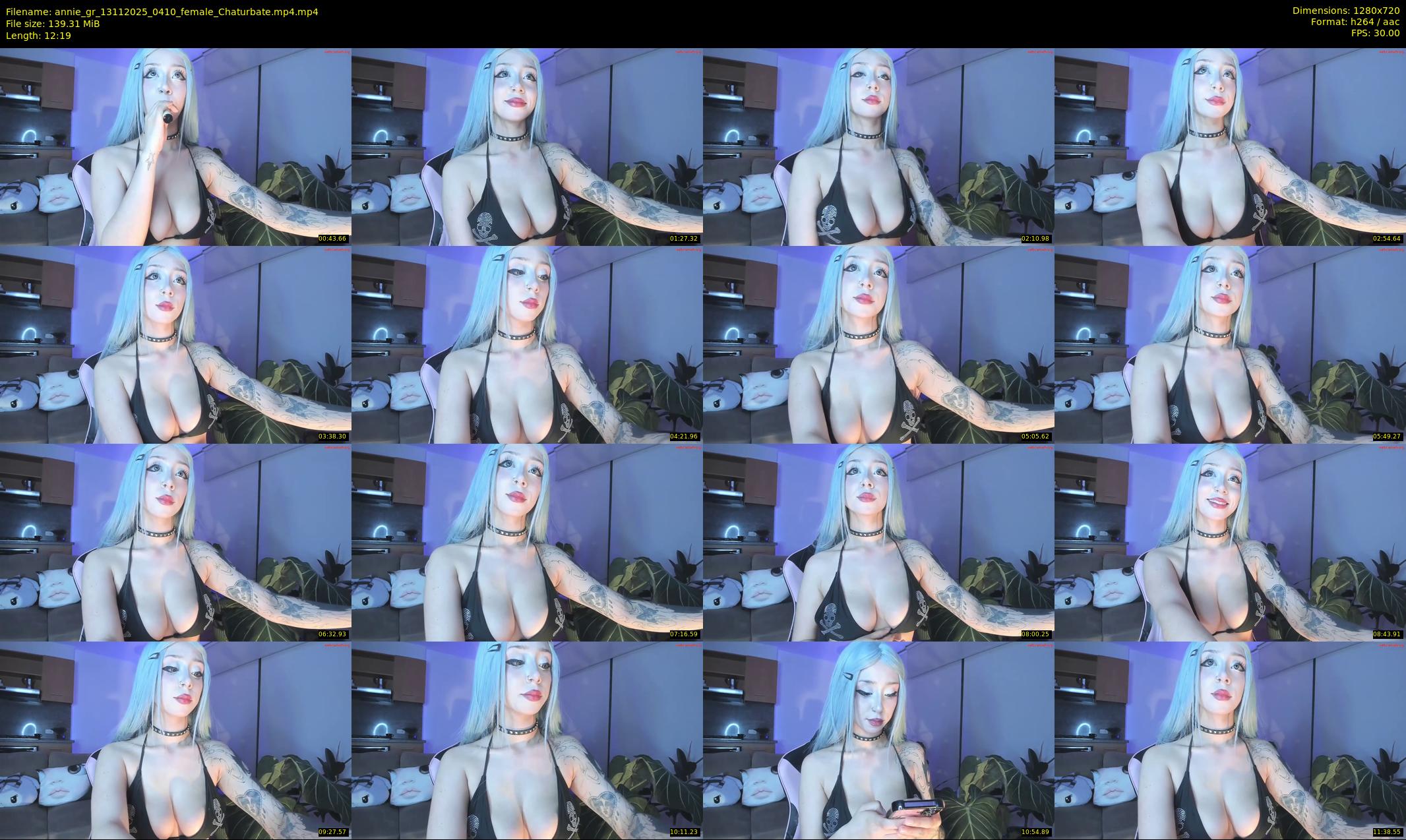 annie_gr — 13 minute Chaturbate female cam show recording, 720p, Nov 13, 2025