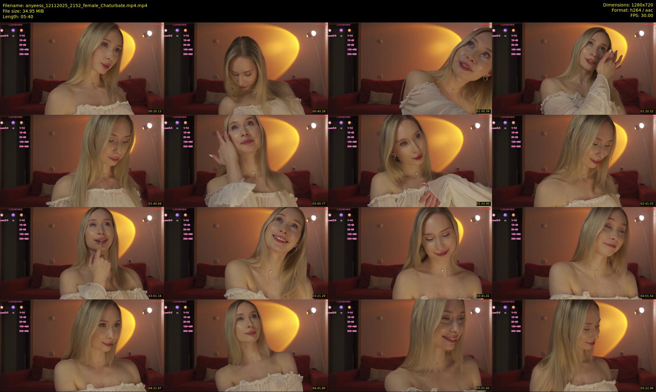 anyeess — 6 minute Chaturbate female cam show recording, 720p, Nov 12, 2025