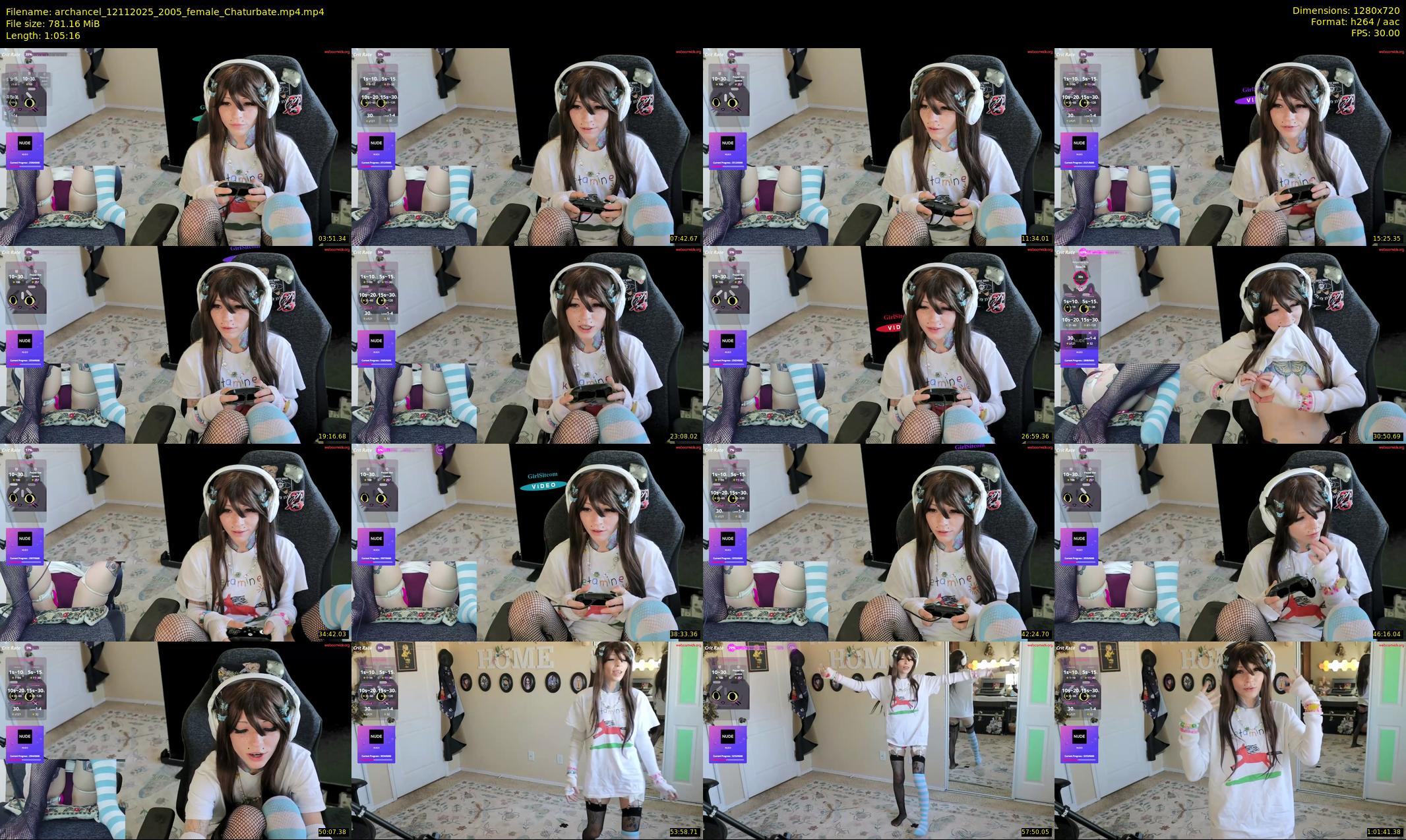 archancel — 66 minute Chaturbate female cam show recording, 720p, Nov 12, 2025
