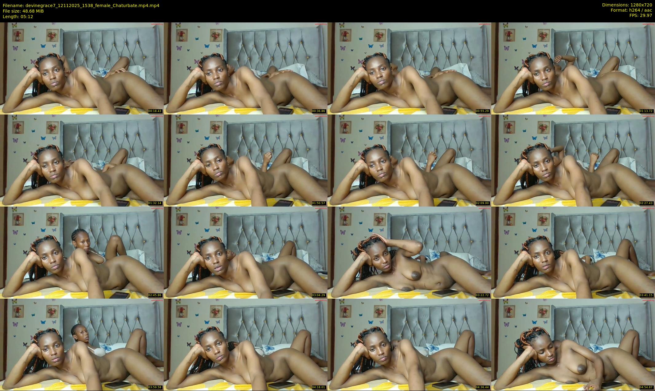 devinegrace7 — 6 minute Chaturbate female cam show recording, 720p, Nov 12, 2025