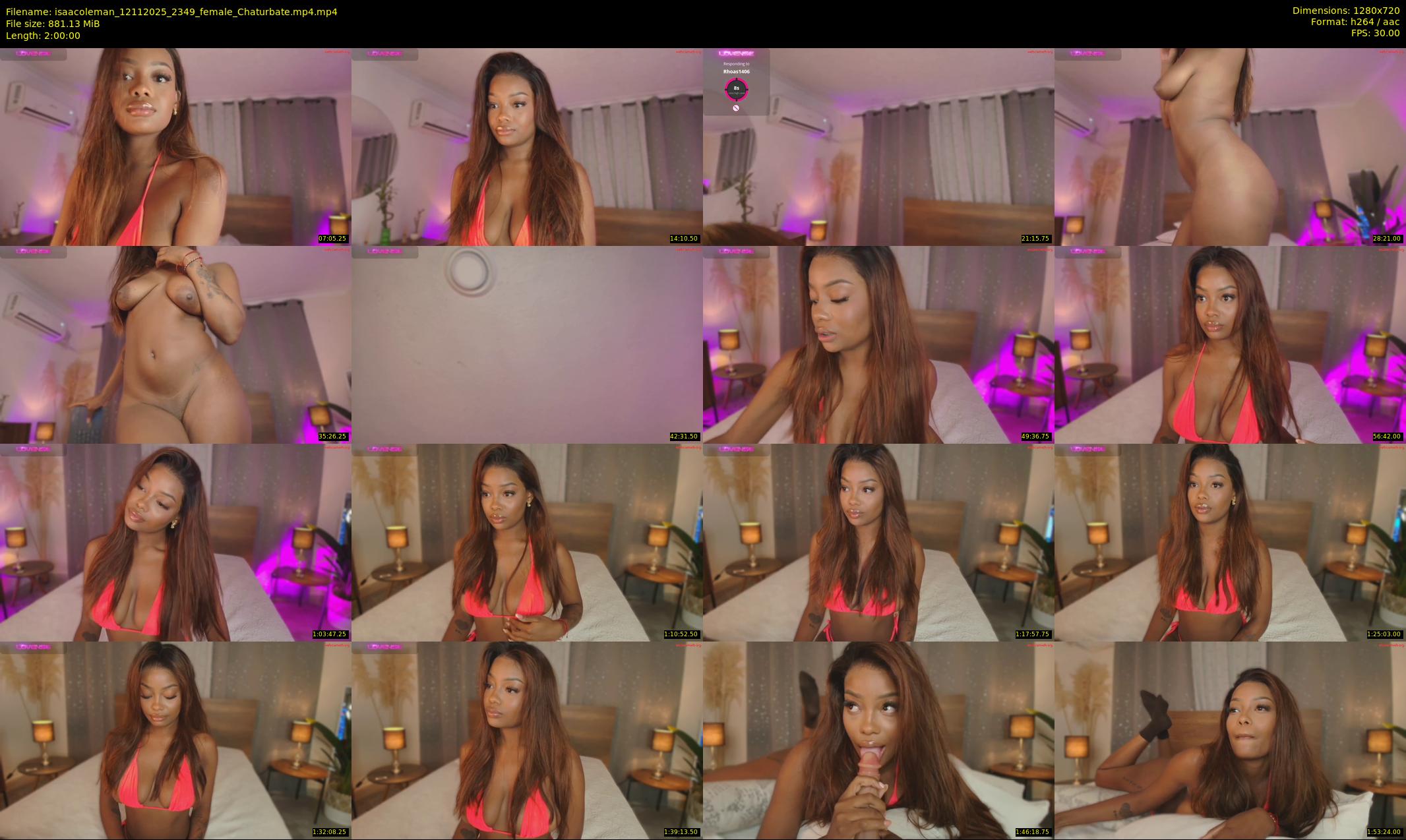 isaacoleman — 120 minute Chaturbate female cam show recording, 720p, Nov 12, 2025