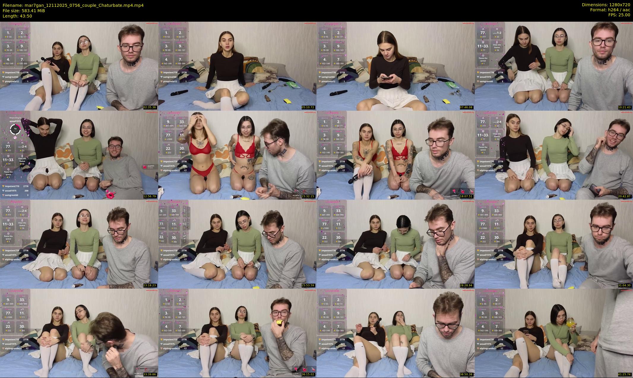 mar7gan — 44 minute Chaturbate couple cam show recording, 720p, Nov 12, 2025