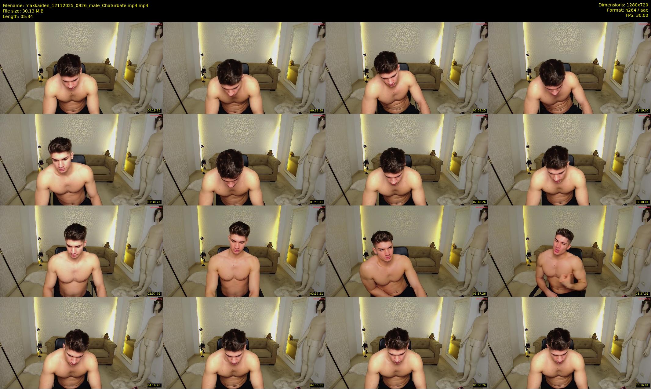 maxkaiden — 6 minute Chaturbate male cam show recording, 720p, Nov 12, 2025