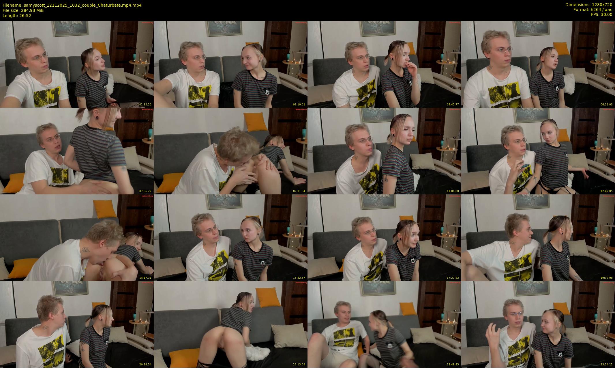 samyscott — 27 minute Chaturbate couple cam show recording, 720p, Nov 12, 2025