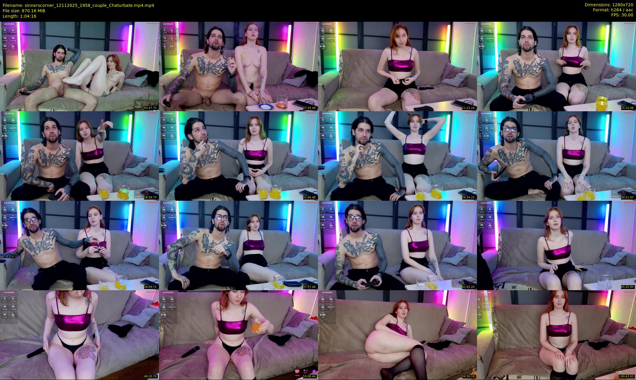 sinnerscorner — 65 minute Chaturbate couple cam show recording, 720p, Nov 12, 2025