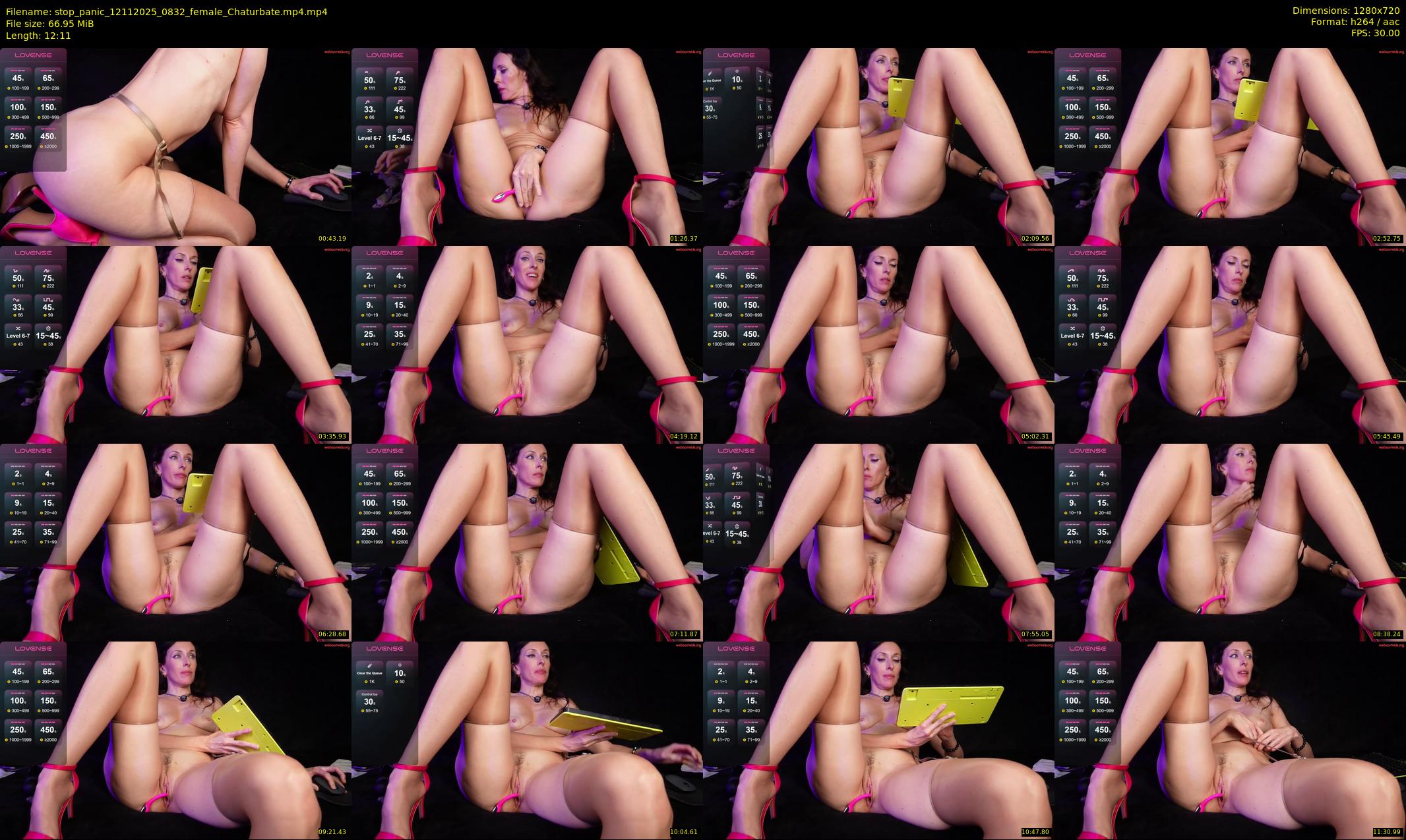 stop_panic — 13 minute Chaturbate female cam show recording, 720p, Nov 12, 2025