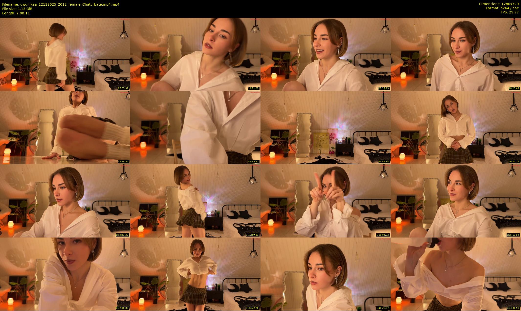 uwunikaa — 121 minute Chaturbate female cam show recording, 720p, Nov 12, 2025