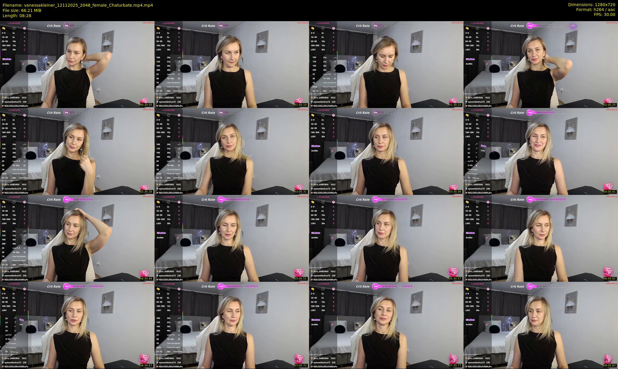 vanessakleiner — 9 minute Chaturbate female cam show recording, 720p, Nov 12, 2025