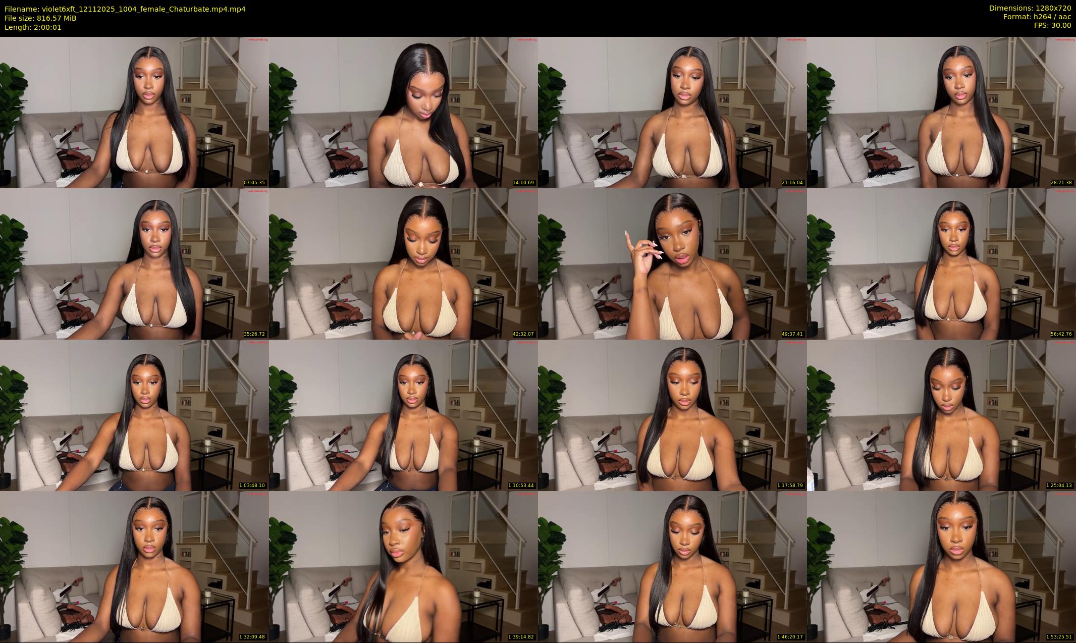violet6xft — 121 minute Chaturbate female cam show recording, 720p, Nov 12, 2025