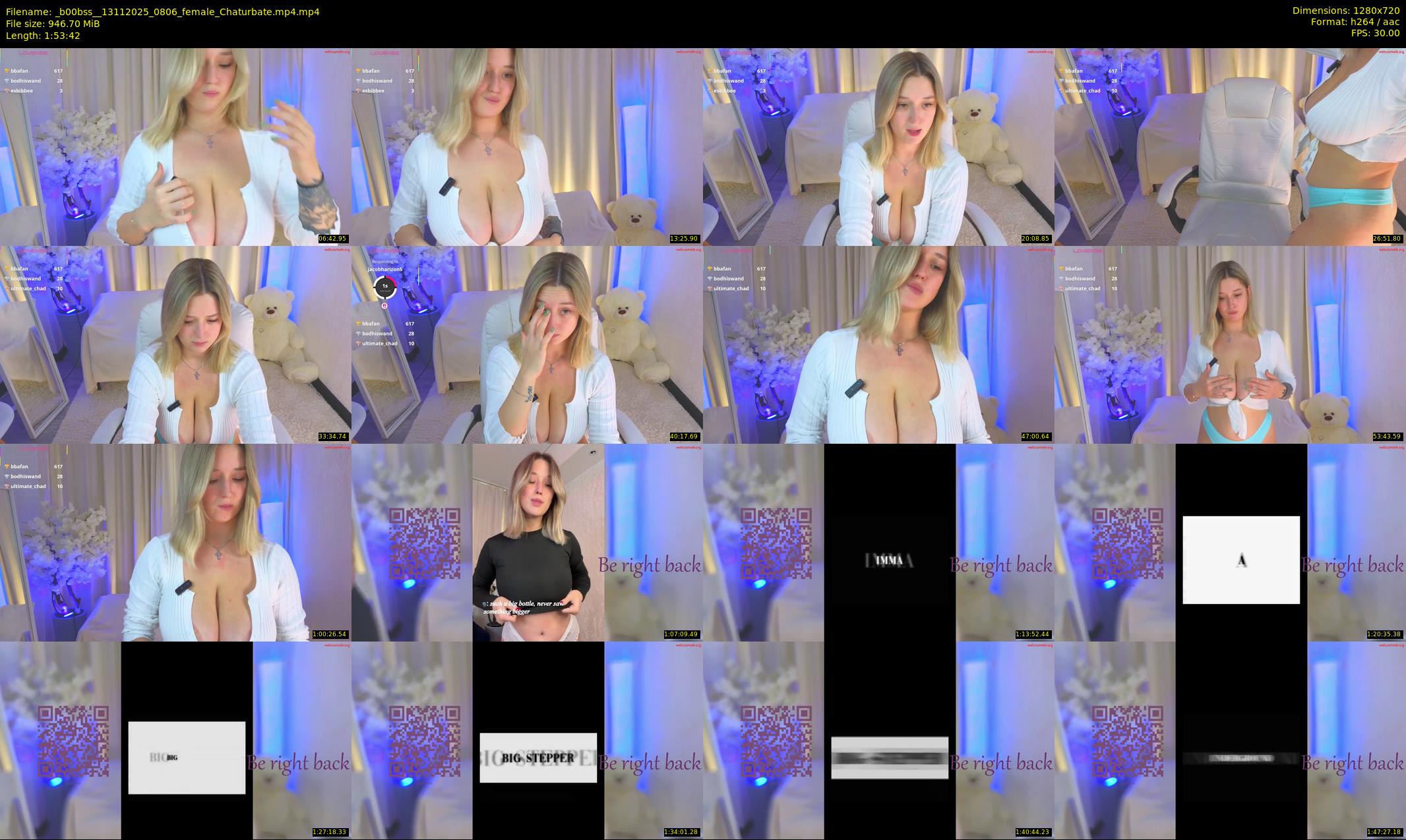 _b00bss_ — 114 minute Chaturbate female cam show recording, 720p, Nov 13, 2025
