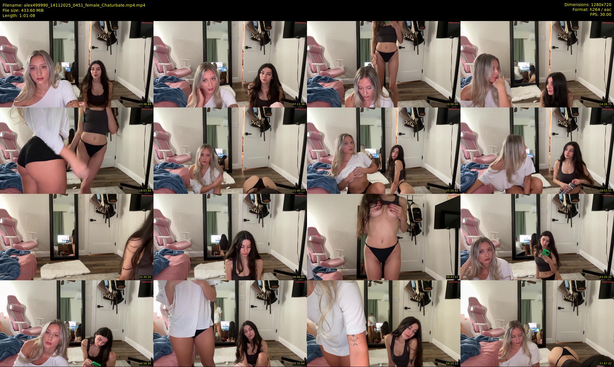 alex499990 — 62 minute Chaturbate female cam show recording, 720p, Nov 14, 2025