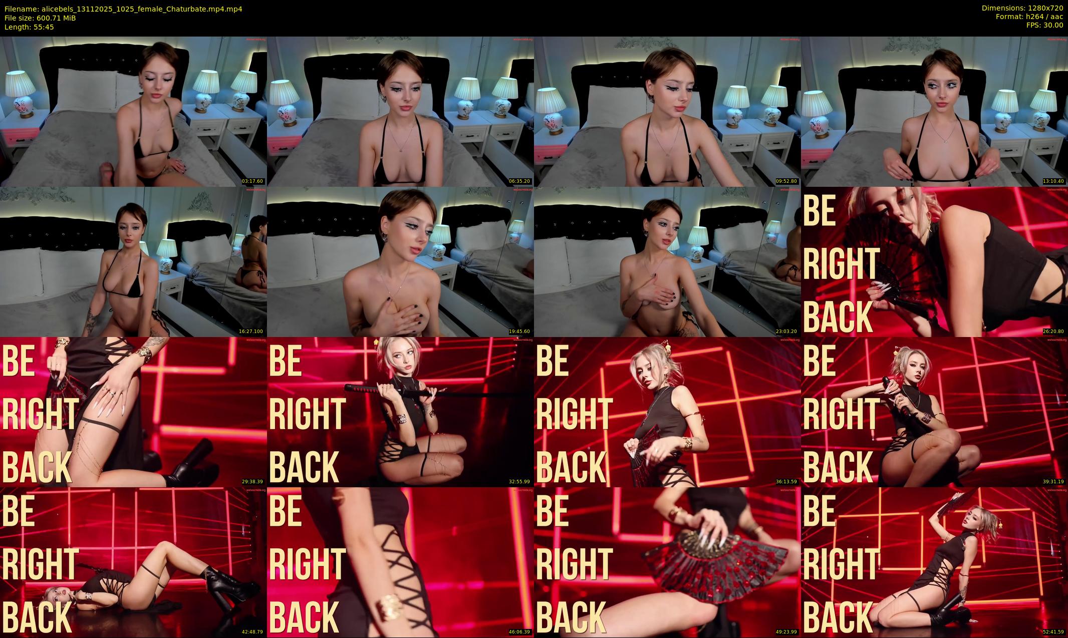 alicebels — 56 minute Chaturbate female cam show recording, 720p, Nov 13, 2025