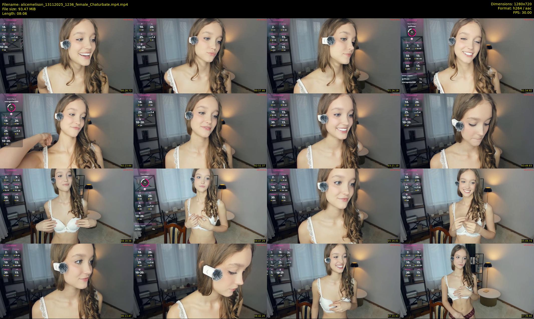 alicemelison — 9 minute Chaturbate female cam show recording, 720p, Nov 13, 2025