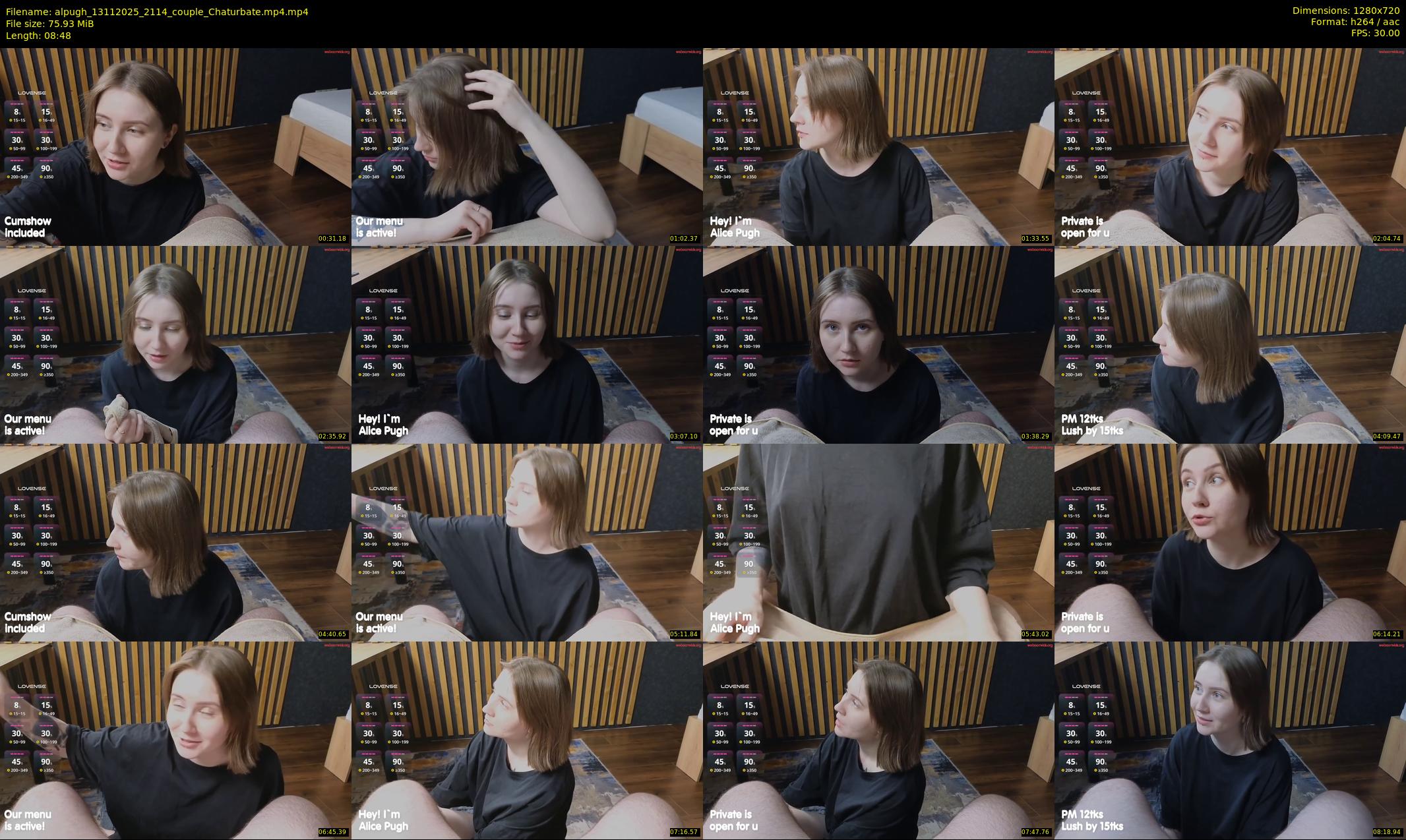 alpugh — 9 minute Chaturbate couple cam show recording, 720p, Nov 13, 2025