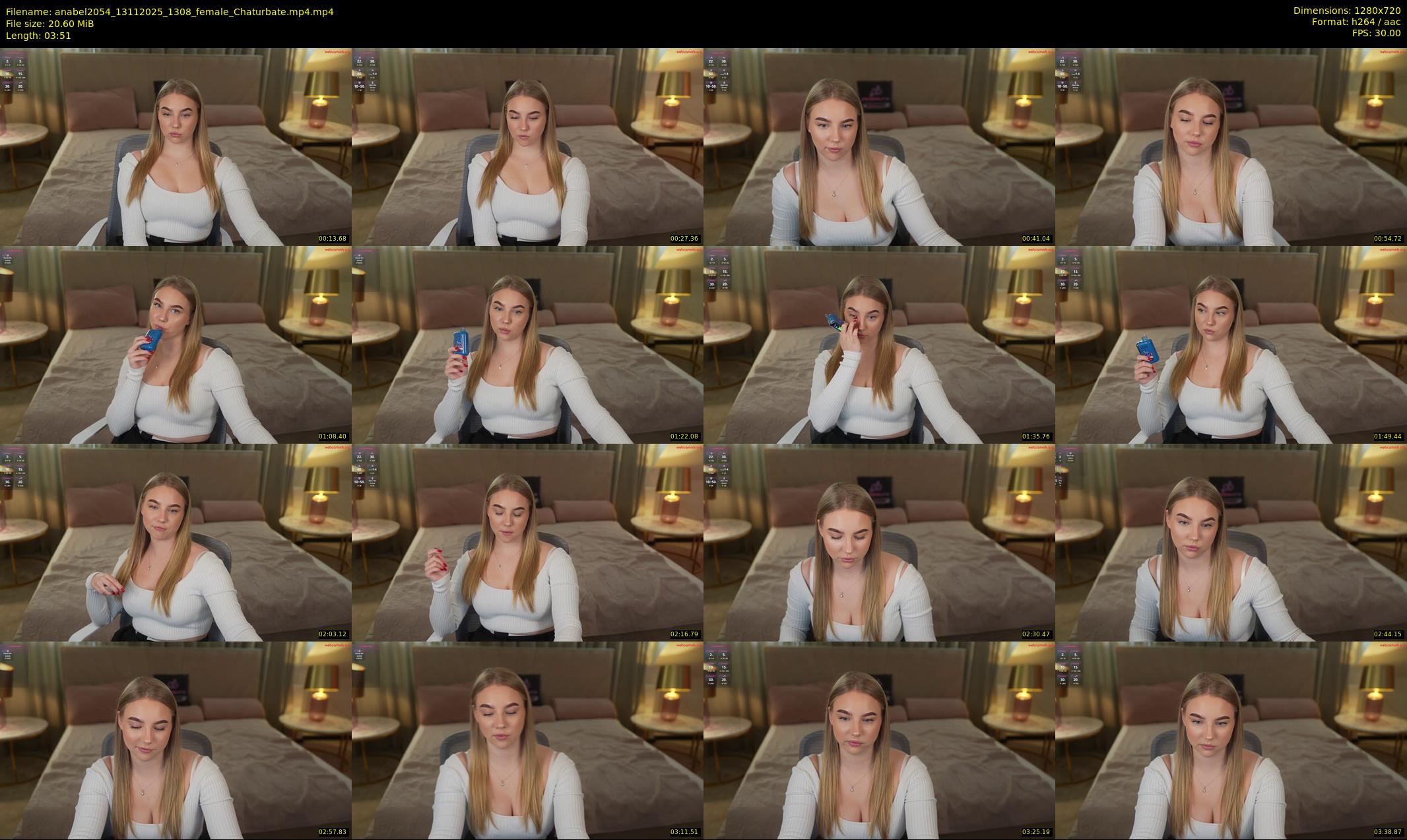 anabel2054 — 4 minute Chaturbate female cam show recording, 720p, Nov 13, 2025
