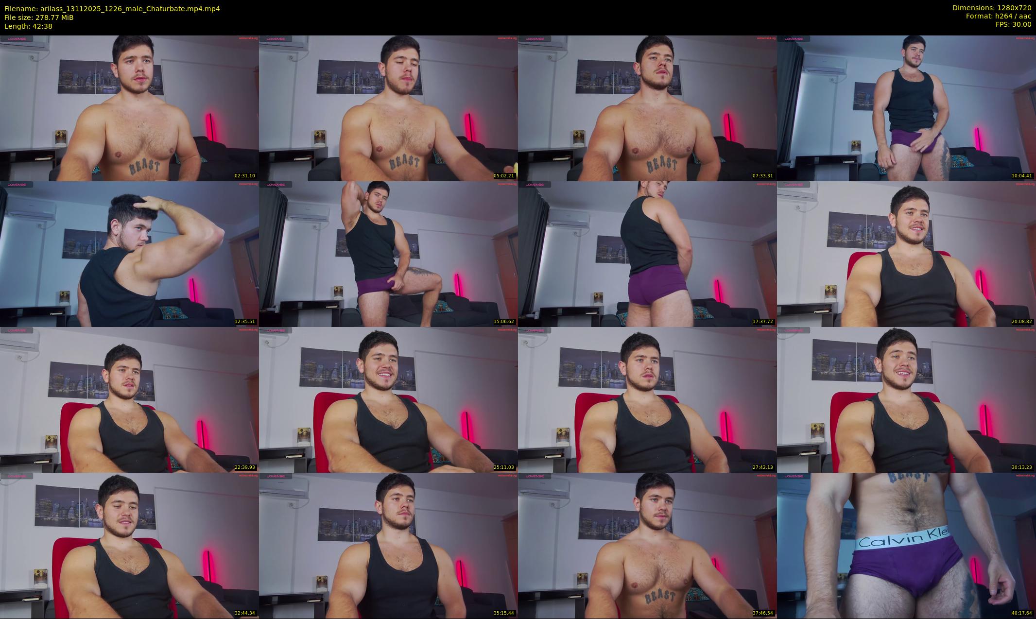 arilass — 43 minute Chaturbate male cam show recording, 720p, Nov 13, 2025
