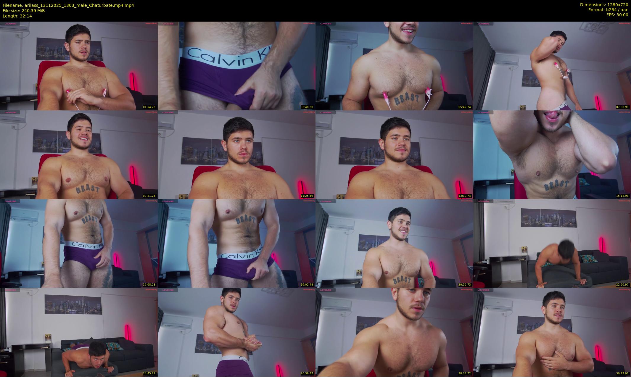 arilass — 33 minute Chaturbate male cam show recording, 720p, Nov 13, 2025
