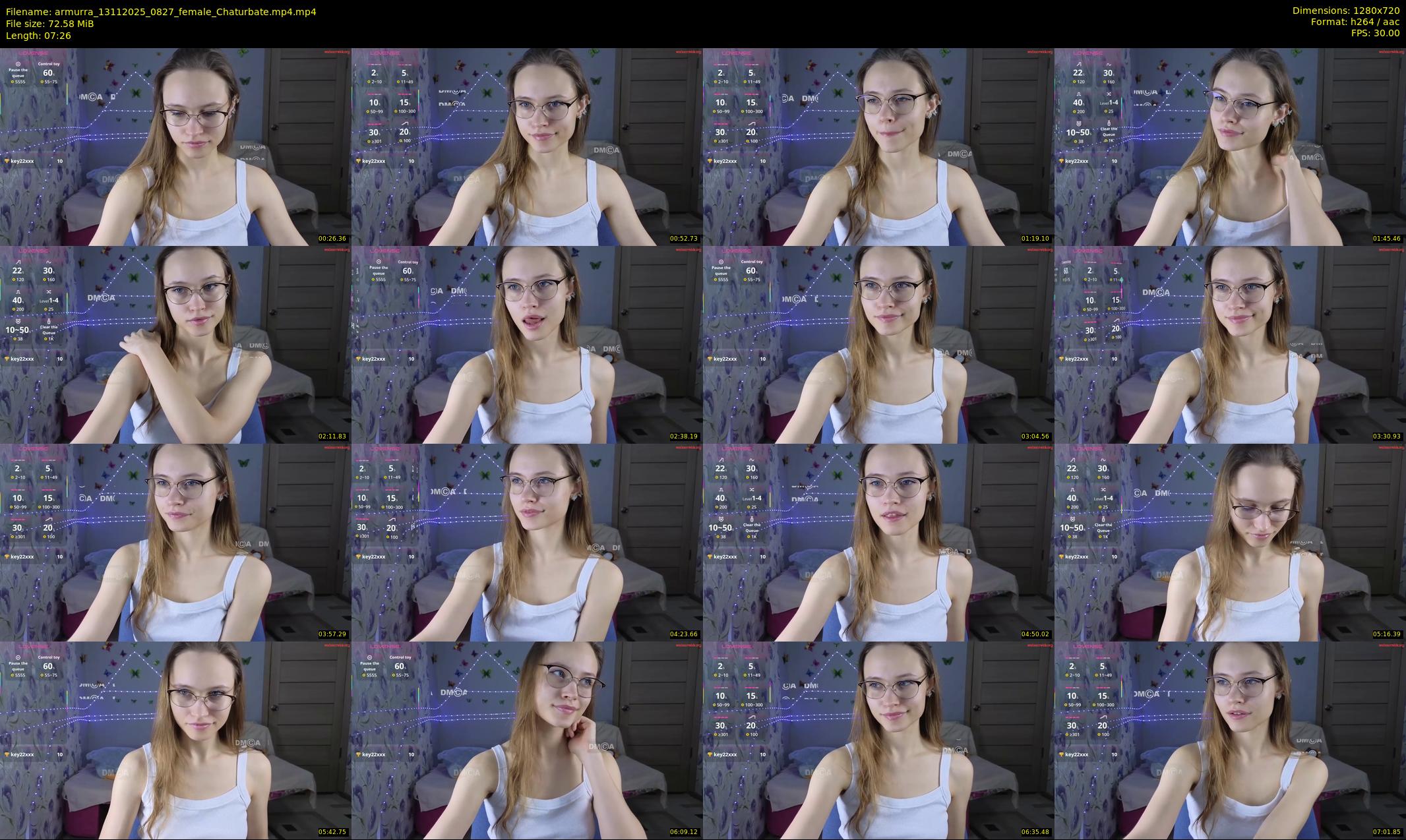 armurra — 8 minute Chaturbate female cam show recording, 720p, Nov 13, 2025