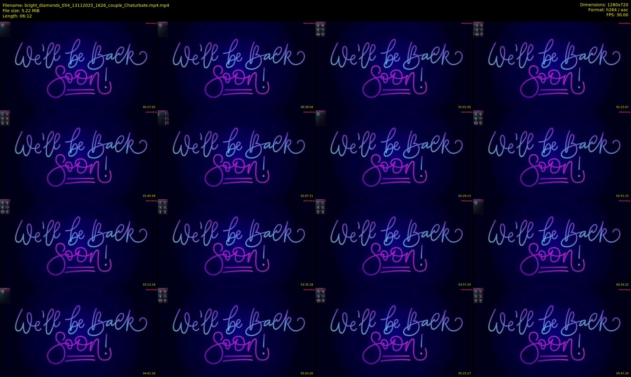 bright_diamonds_054 — 7 minute Chaturbate couple cam show recording, 720p, Nov 13, 2025
