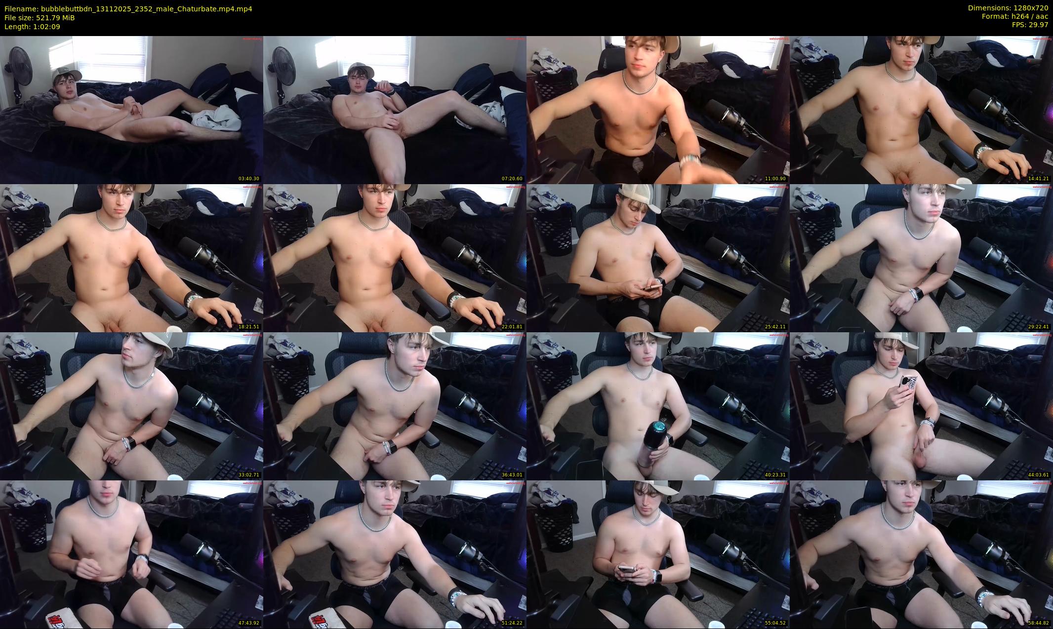 bubblebuttbdn — 63 minute Chaturbate male cam show recording, 720p, Nov 13, 2025