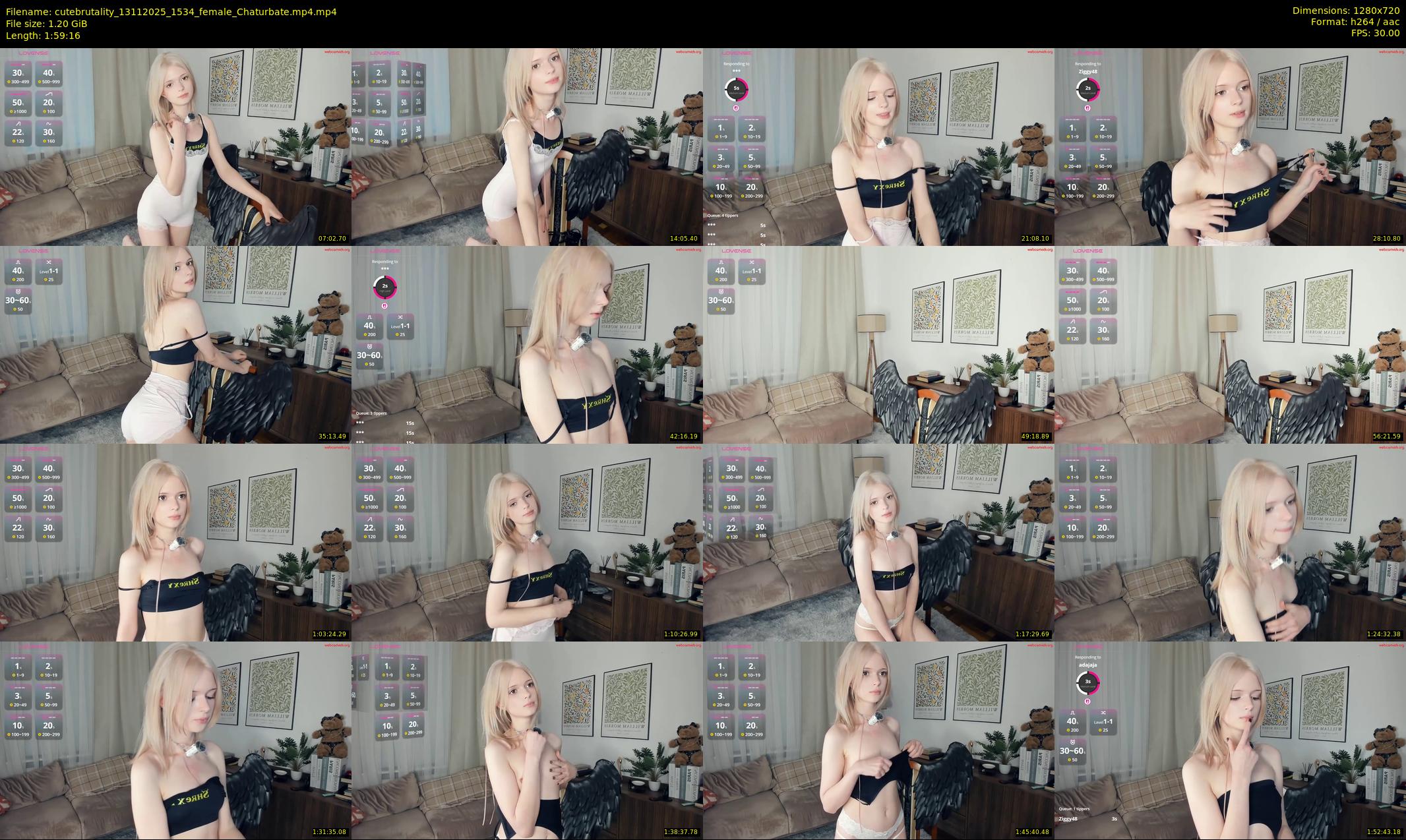 cutebrutality — 120 minute Chaturbate female cam show recording, 720p, Nov 13, 2025