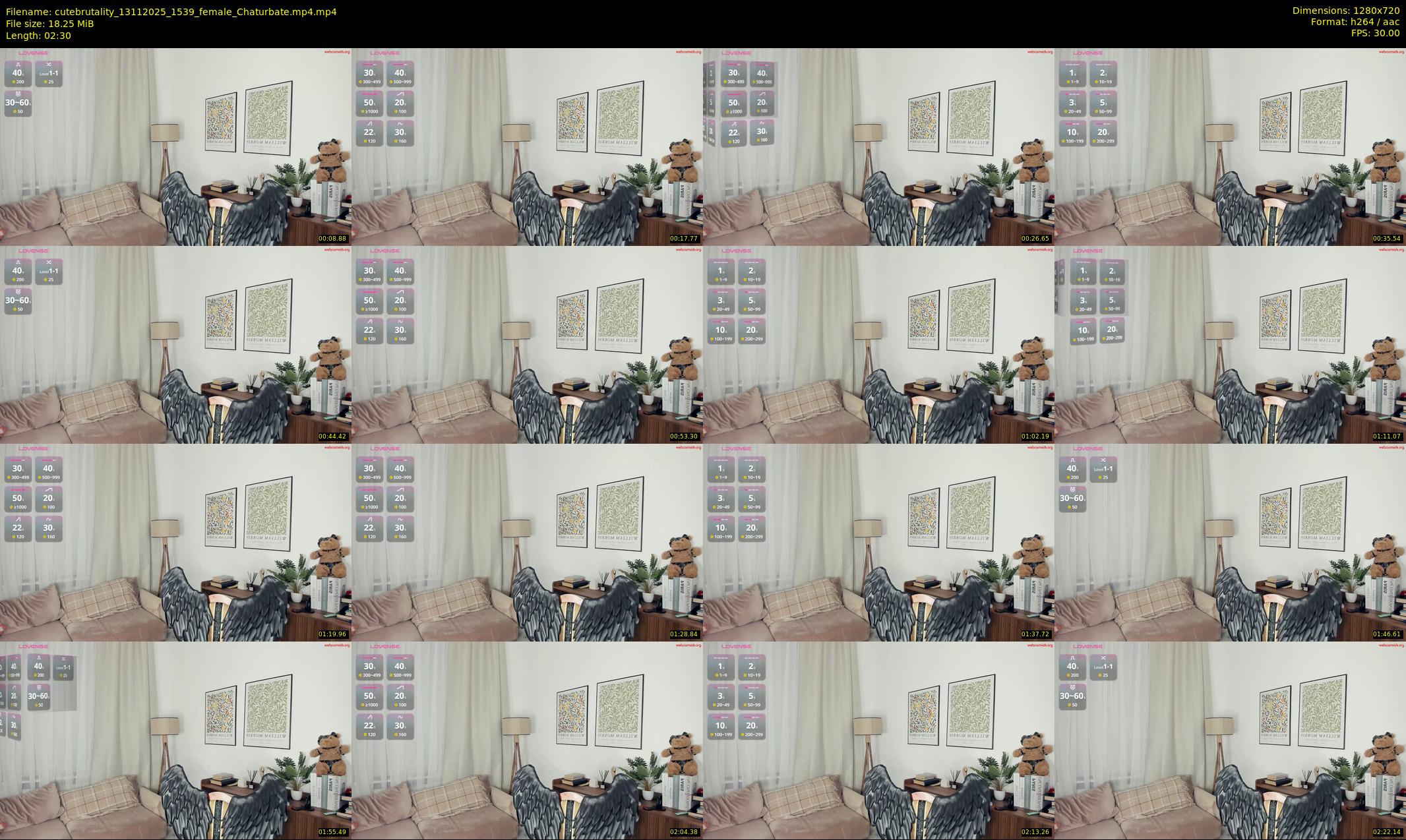 cutebrutality — 3 minute Chaturbate female cam show recording, 720p, Nov 13, 2025