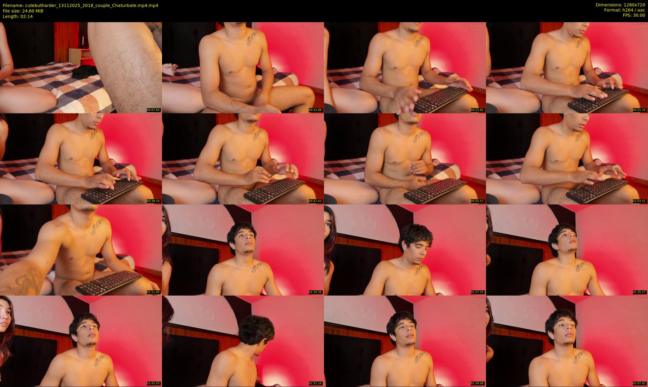 cutebutharder — 3 minute Chaturbate couple cam show recording, 720p, Nov 13, 2025