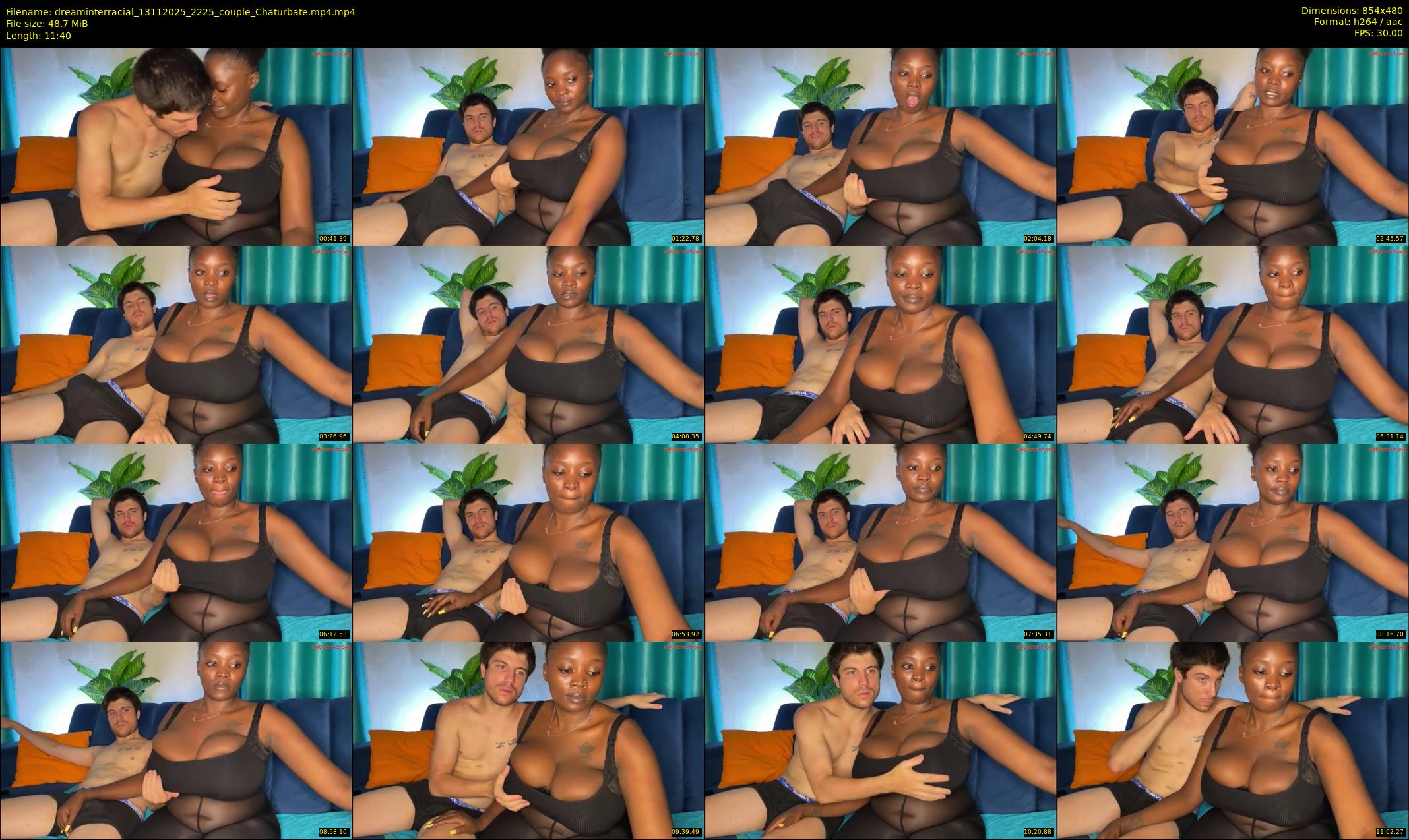 dreaminterracial — 12 minute Chaturbate couple cam show recording, 480p, Nov 13, 2025