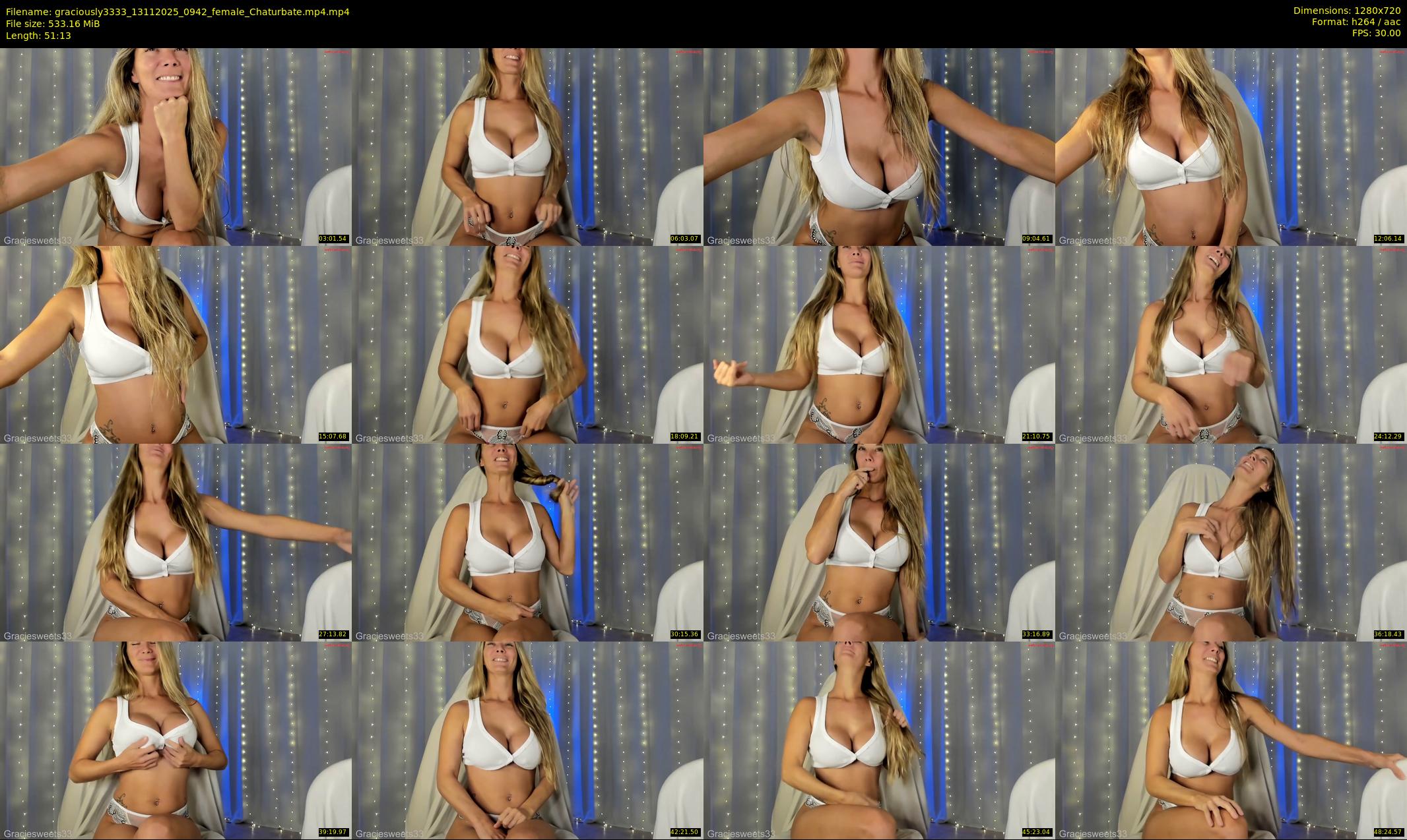 graciously3333 — 52 minute Chaturbate female cam show recording, 720p, Nov 13, 2025