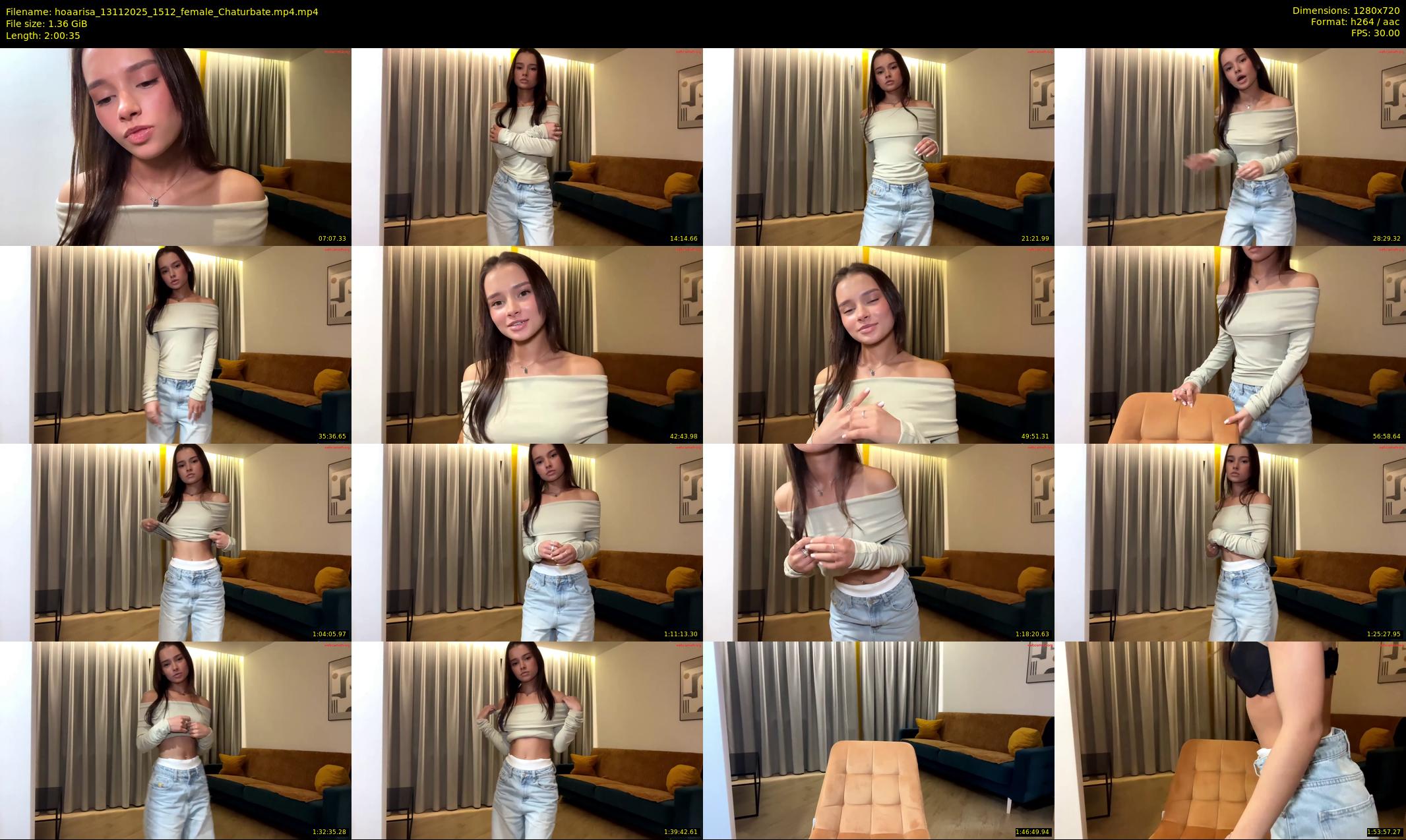 hoaarisa — 121 minute Chaturbate female cam show recording, 720p, Nov 13, 2025