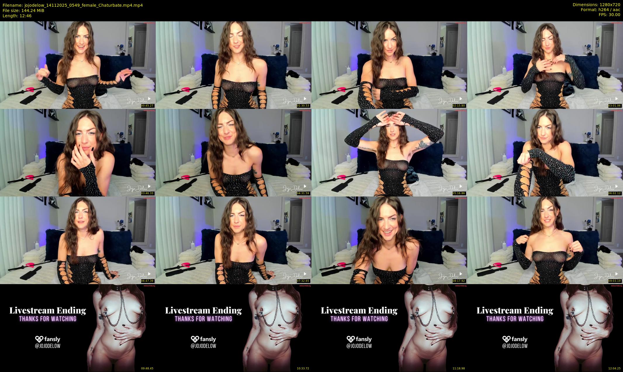 jojodelow — 13 minute Chaturbate female cam show recording, 720p, Nov 14, 2025