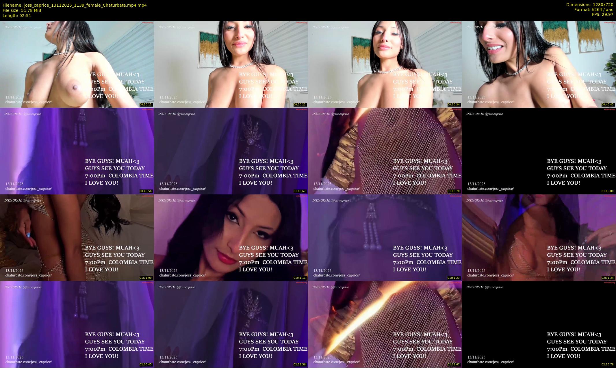 joss_caprice — 3 minute Chaturbate female cam show recording, 720p, Nov 13, 2025