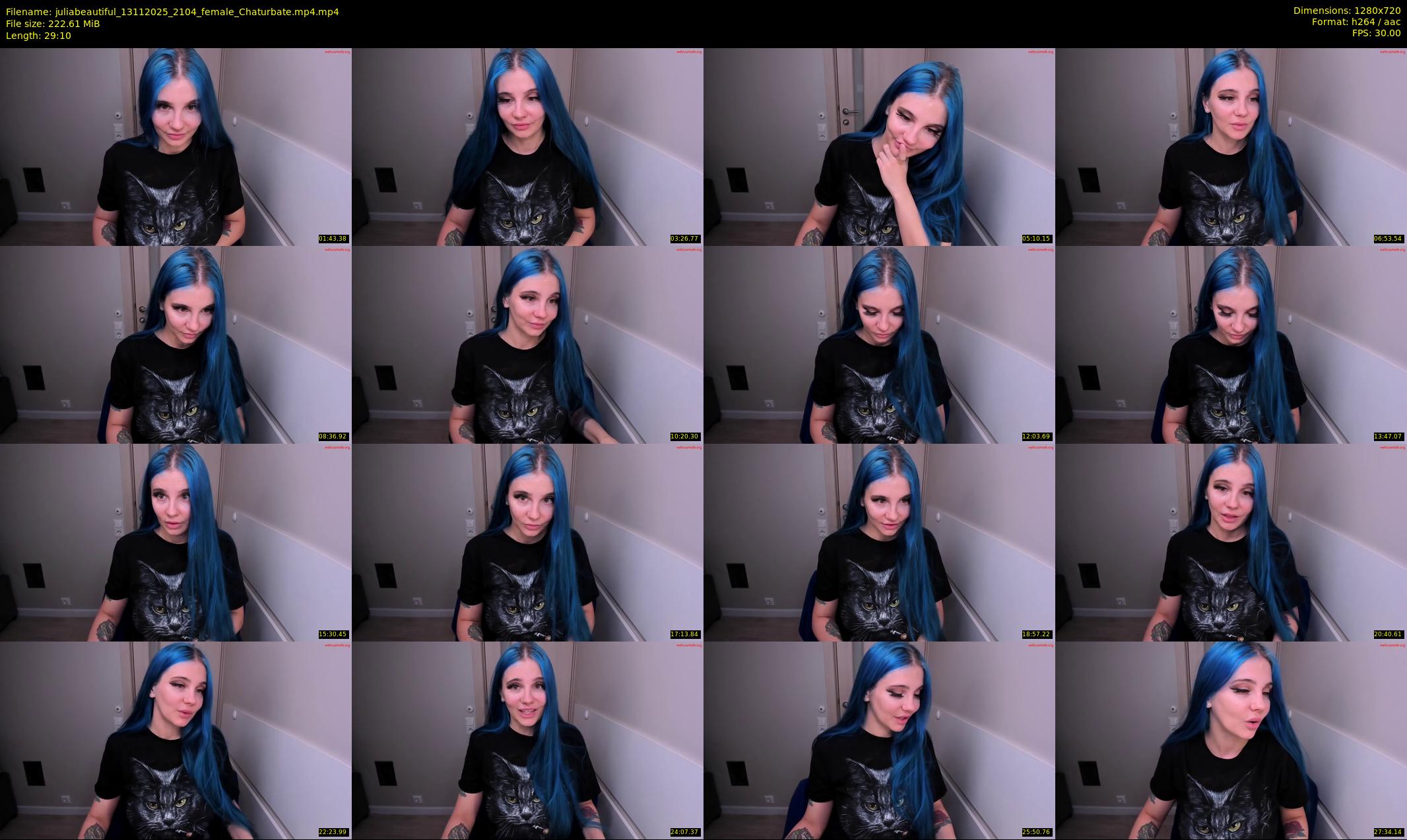 juliabeautiful — 30 minute Chaturbate female cam show recording, 720p, Nov 13, 2025