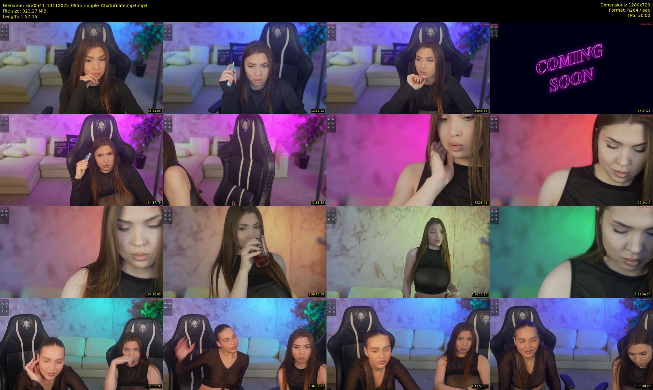 kira0541 — 118 minute Chaturbate couple cam show recording, 720p, Nov 13, 2025