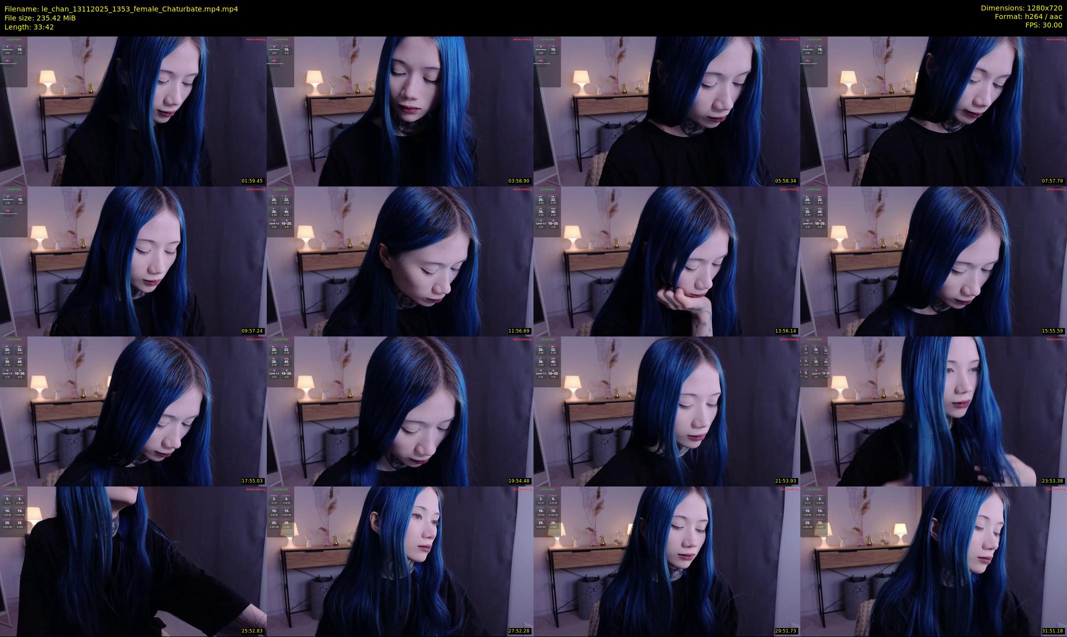 le_chan — 34 minute Chaturbate female cam show recording, 720p, Nov 13, 2025
