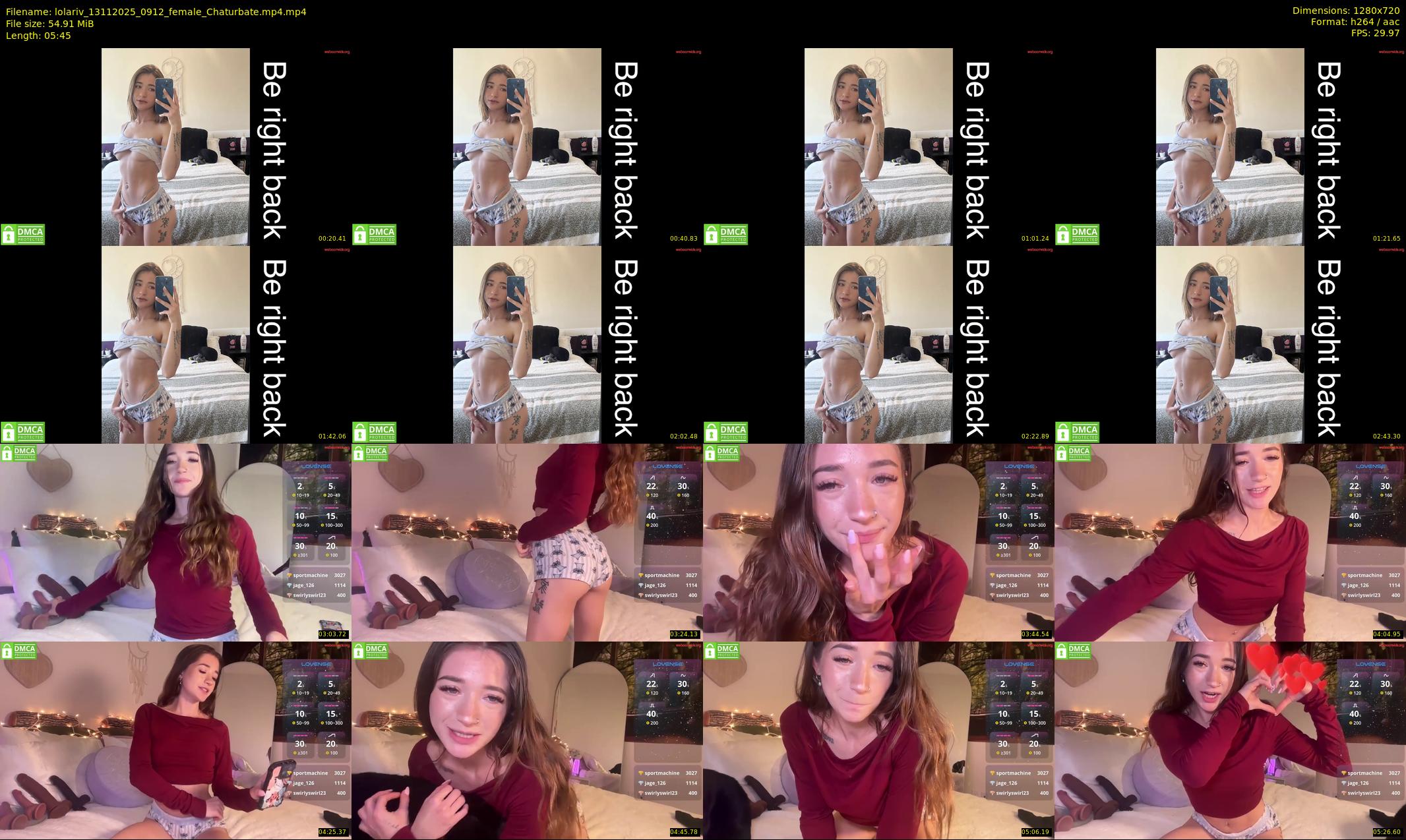 lolariv — 6 minute Chaturbate female cam show recording, 720p, Nov 13, 2025