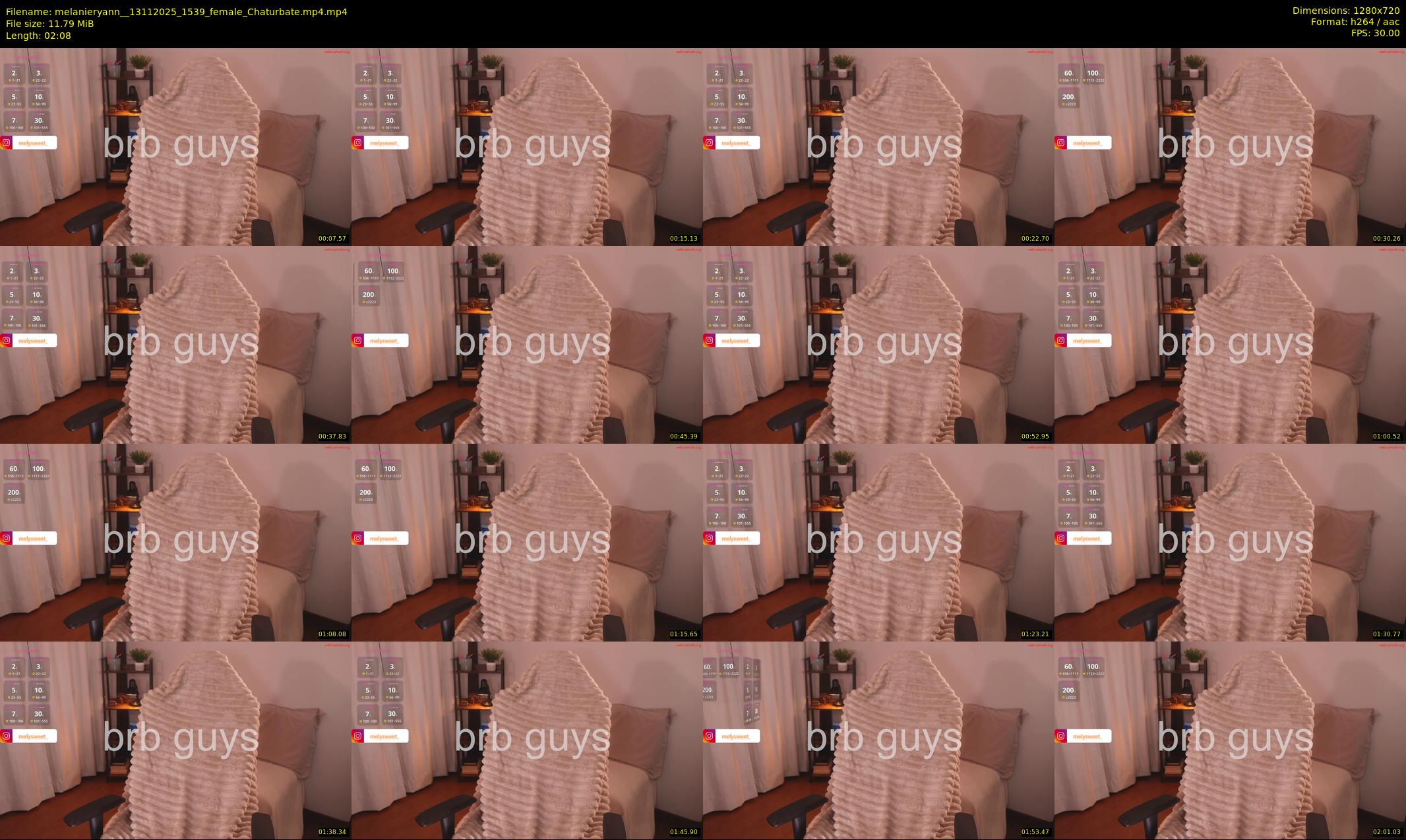 melanieryann_ — 3 minute Chaturbate female cam show recording, 720p, Nov 13, 2025