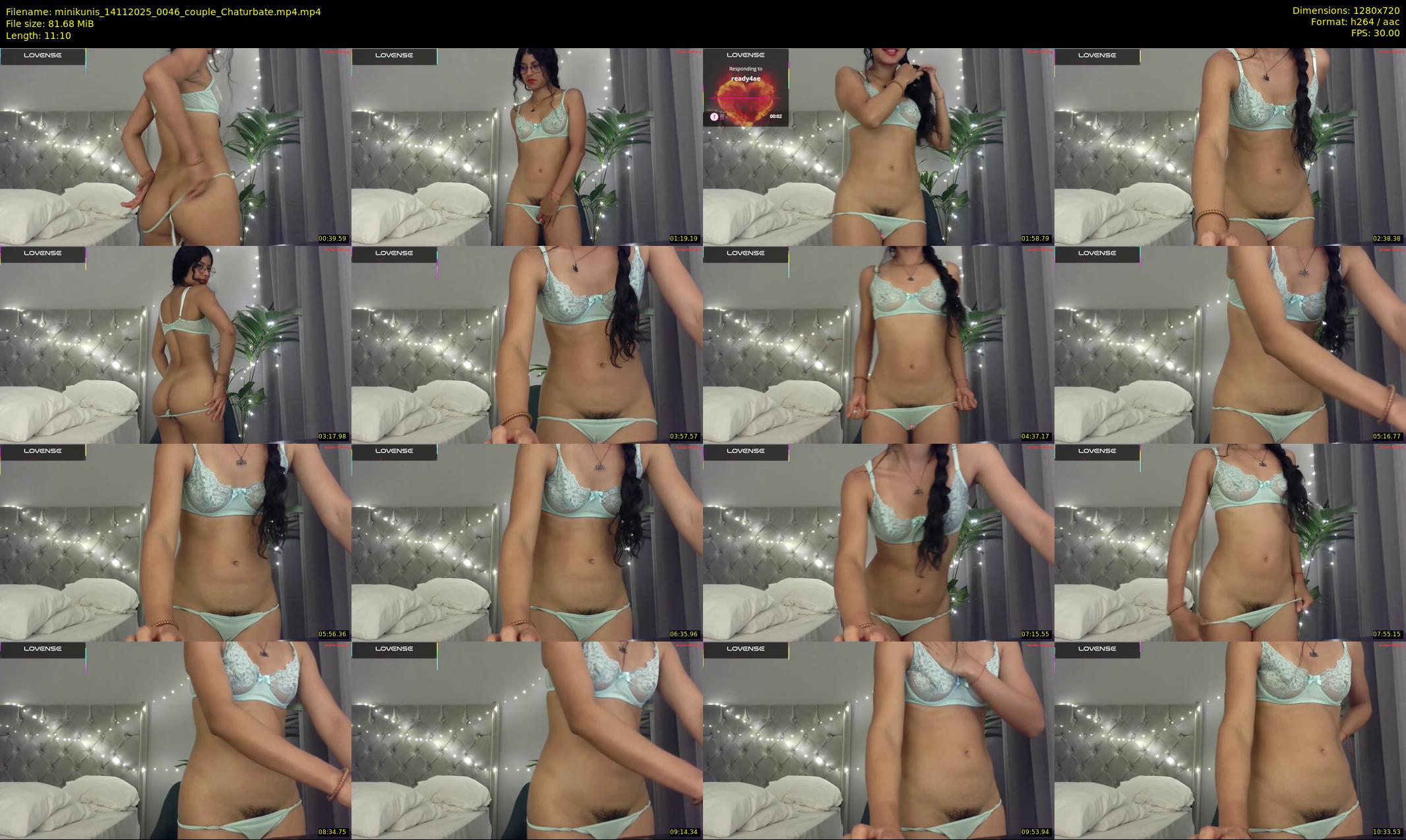 minikunis — 12 minute Chaturbate couple cam show recording, 720p, Nov 14, 2025