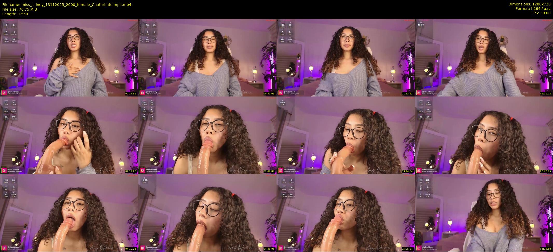 miss_sidney — 8 minute Chaturbate female cam show recording, 720p, Nov 13, 2025