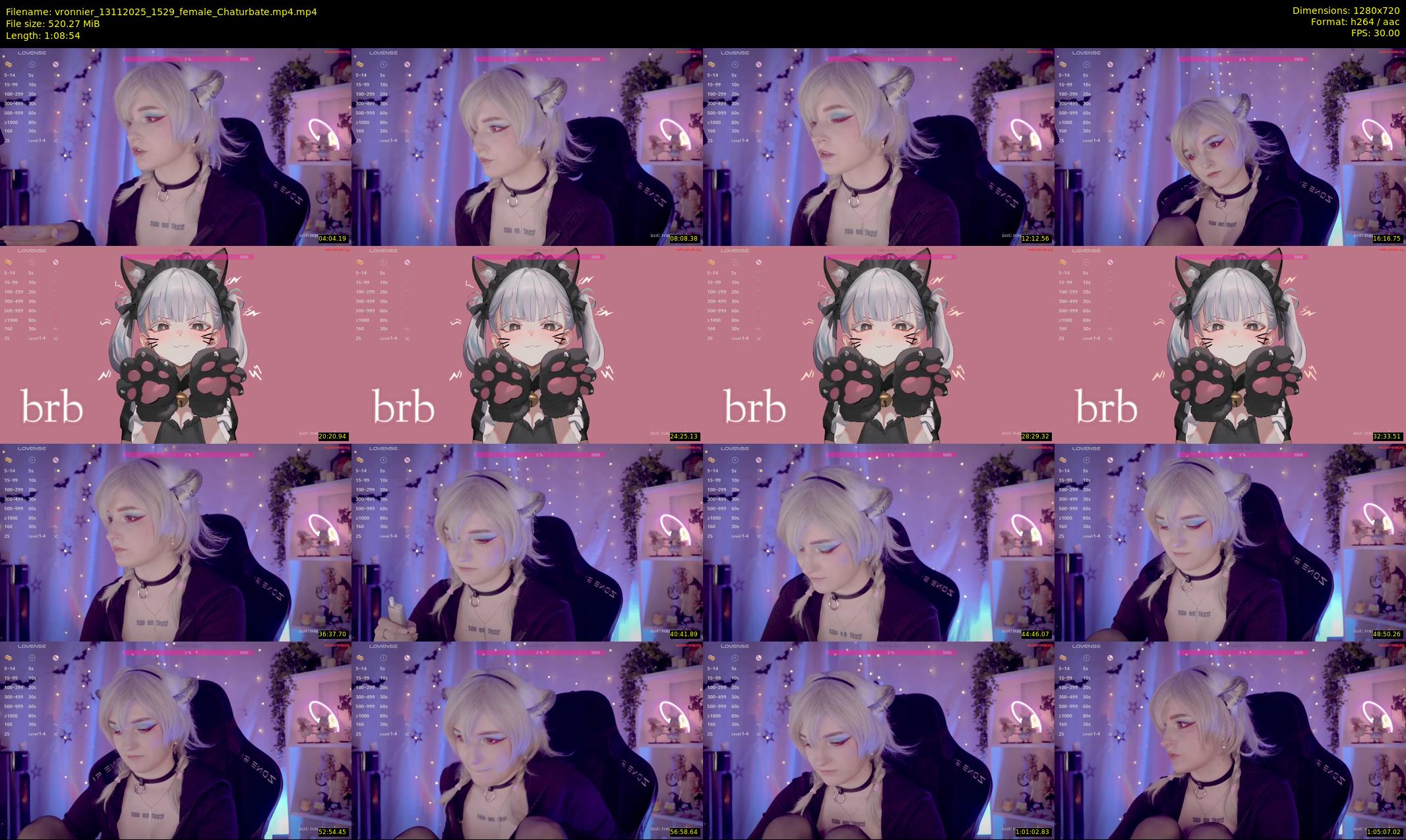 vronnier — 69 minute Chaturbate female cam show recording, 720p, Nov 13, 2025